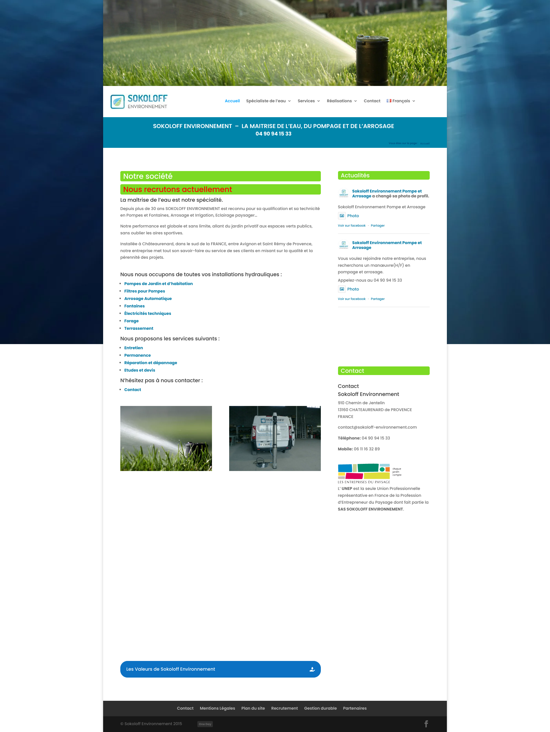 Aperçu du site