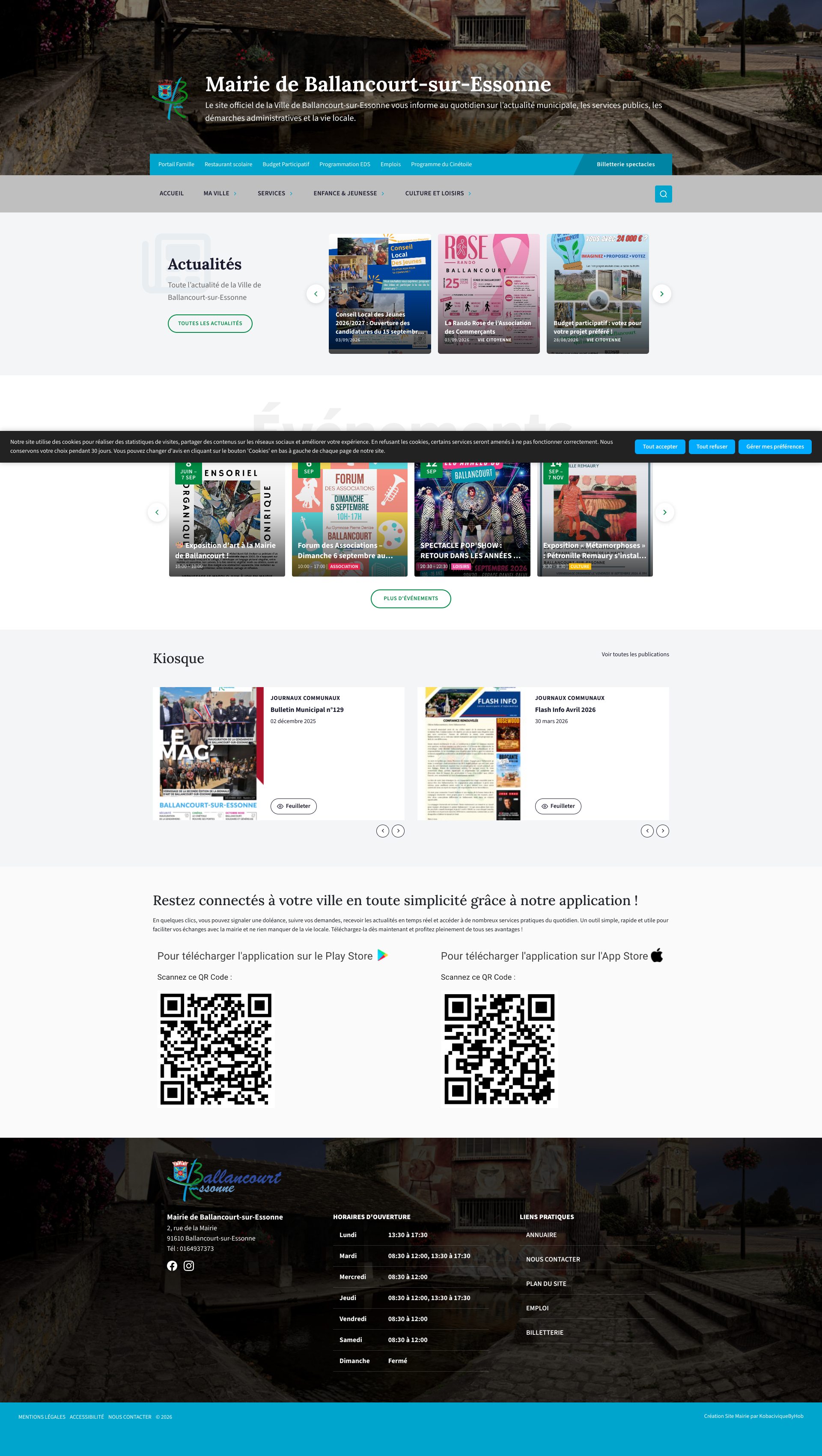 Aperçu du site