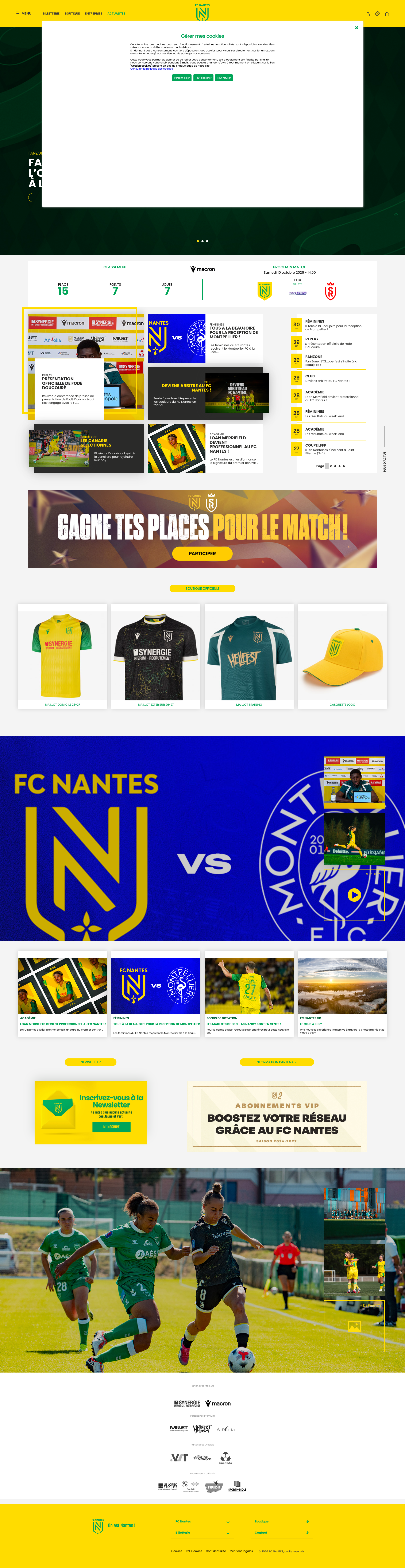Aperçu du site