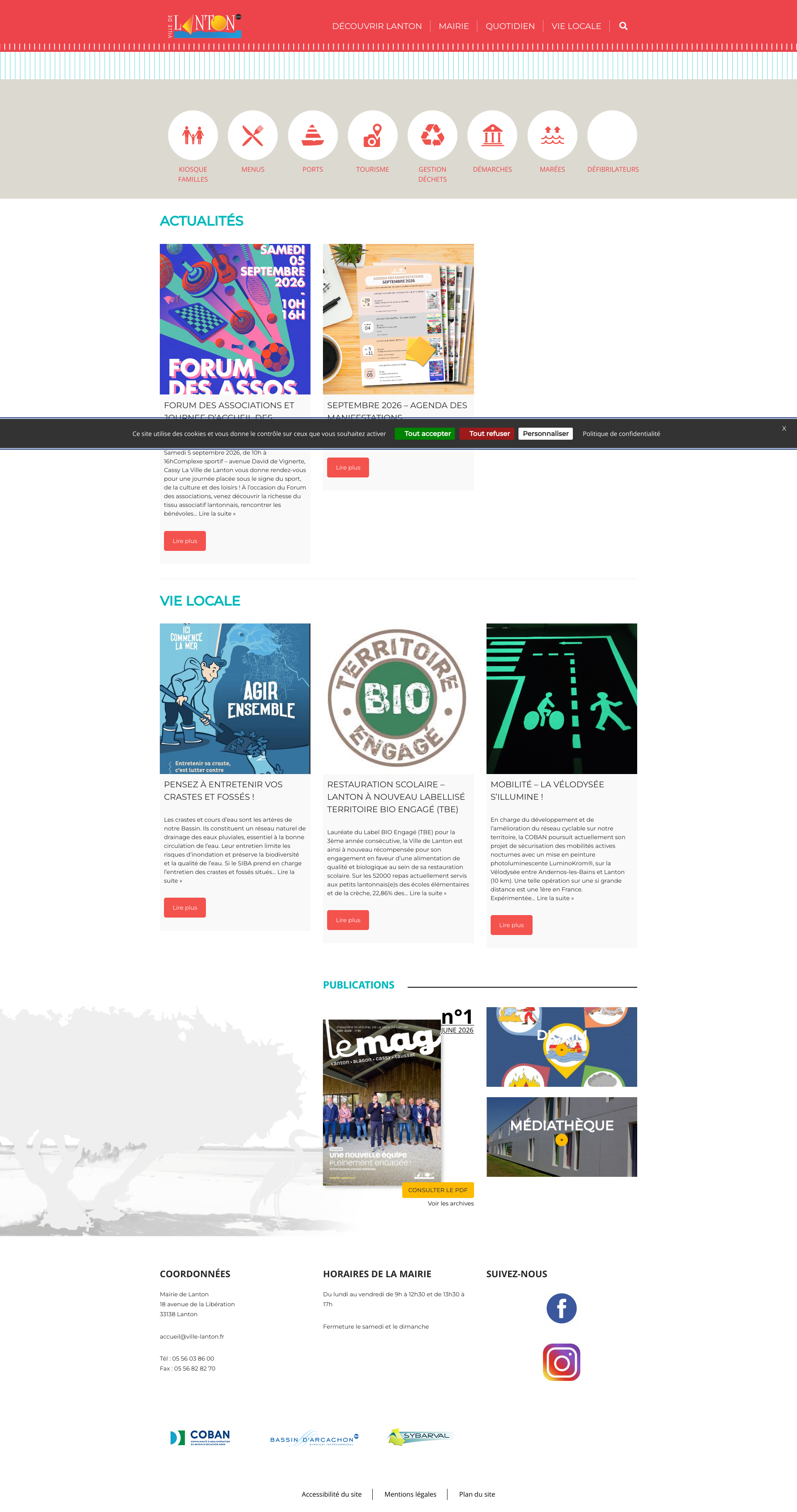 Aperçu du site