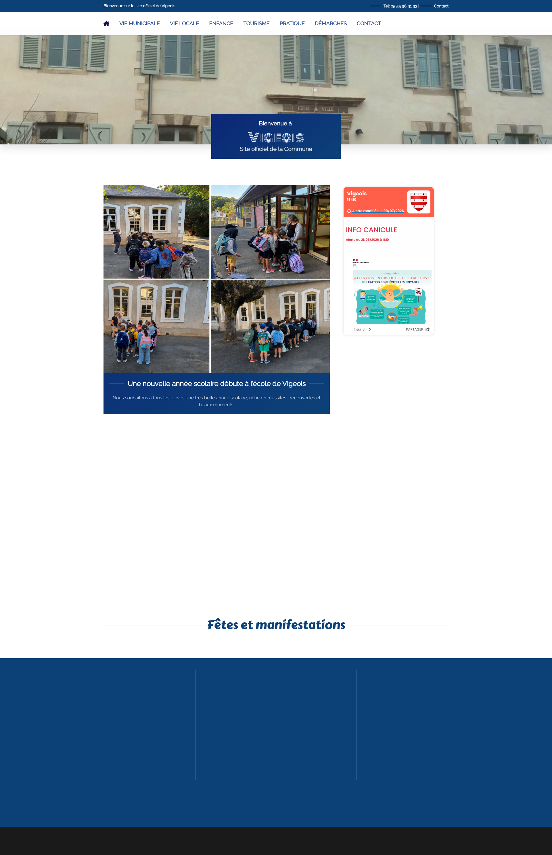 Aperçu du site