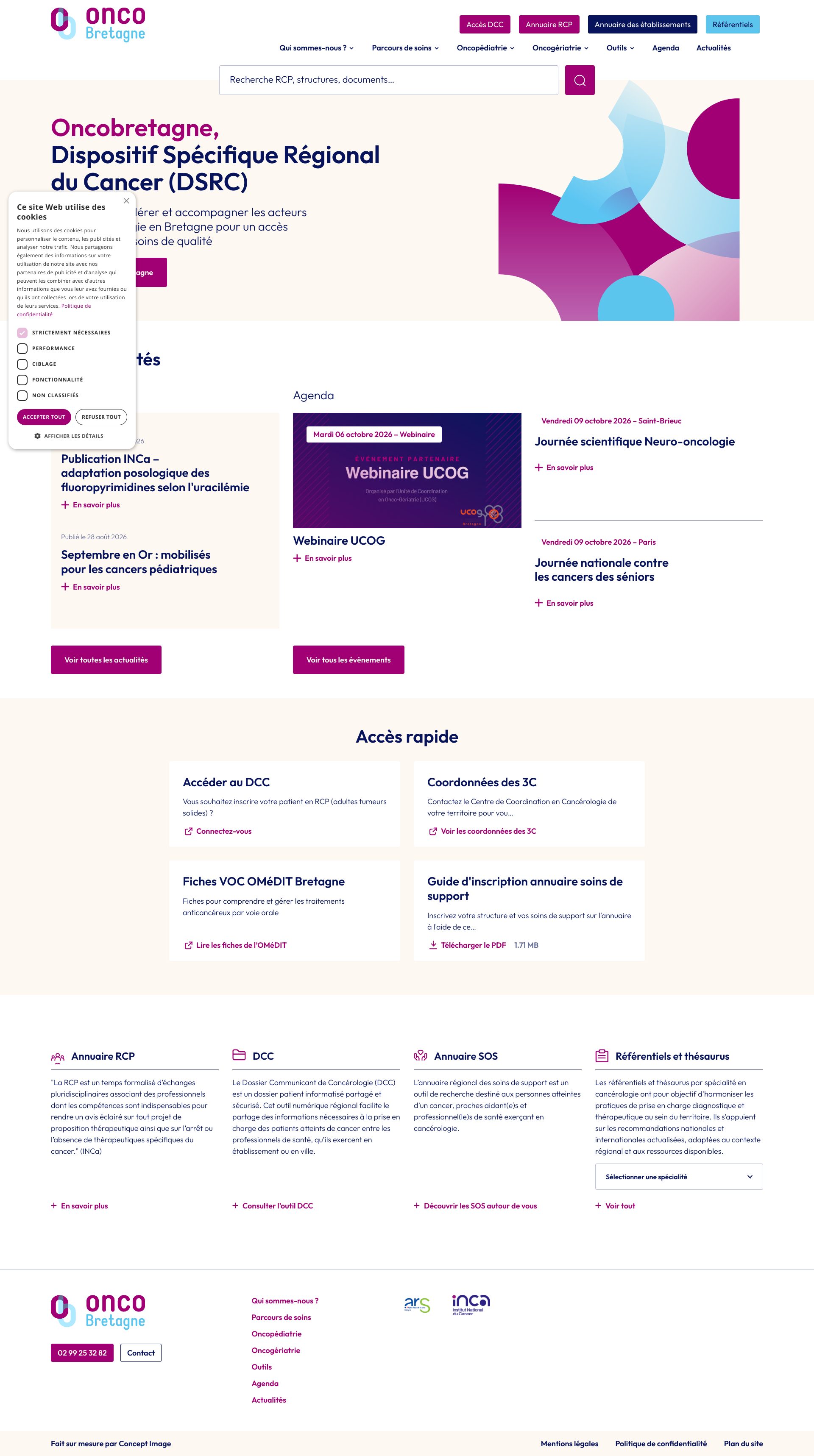 Aperçu du site