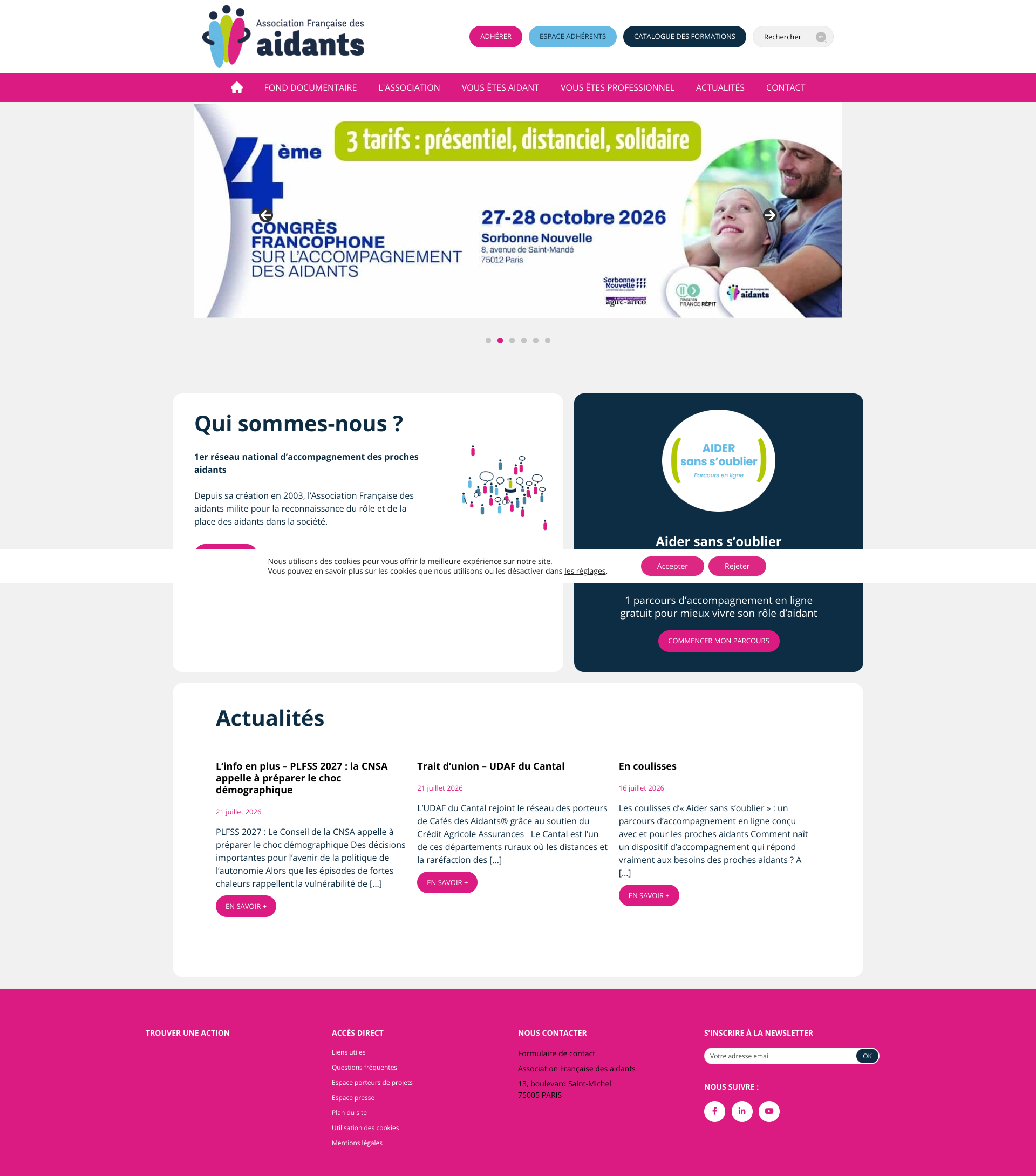 Aperçu du site