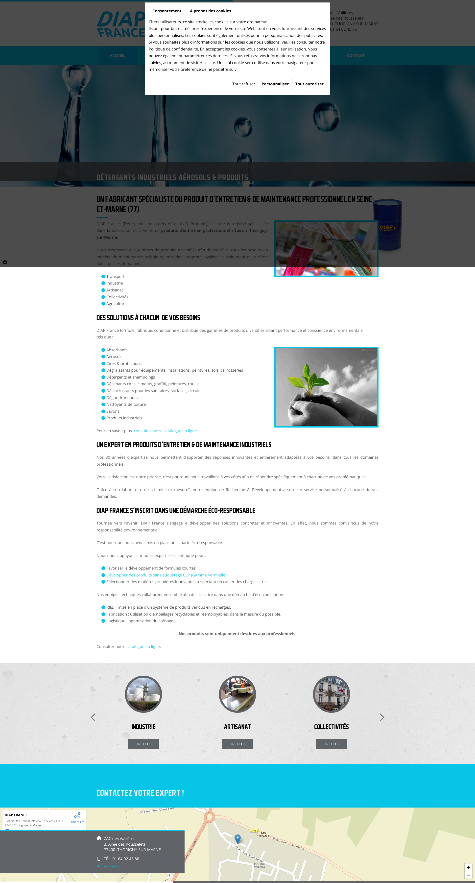 Aperçu du site