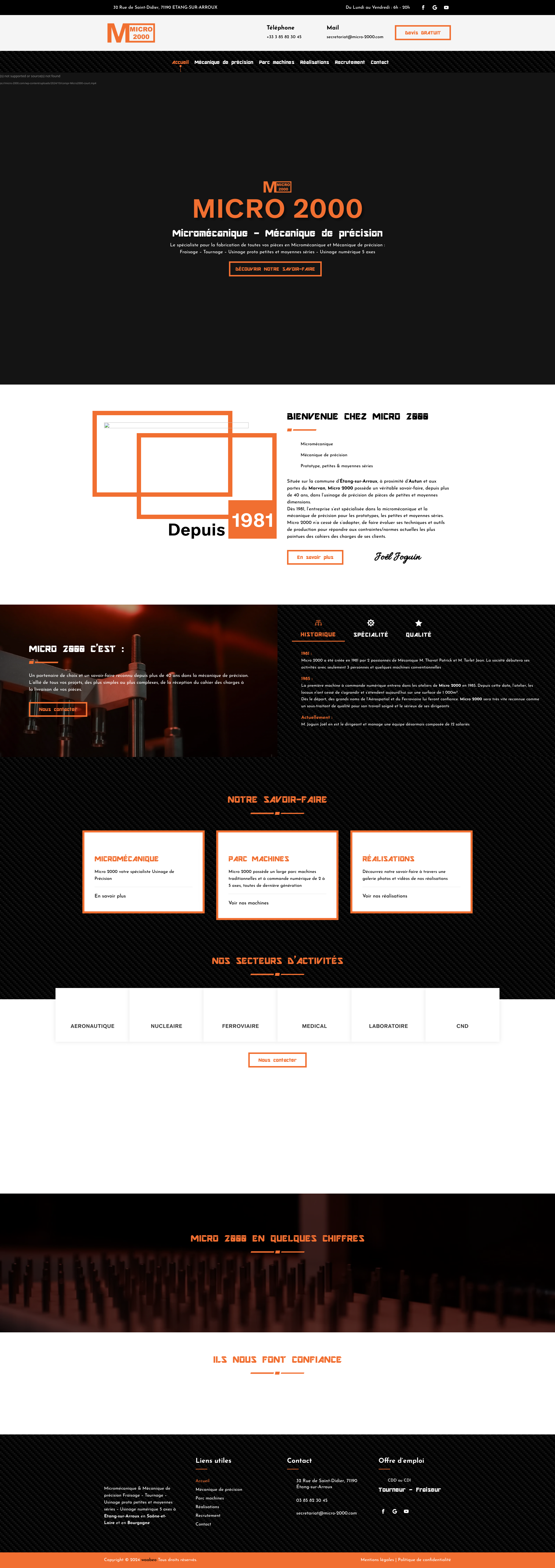 Aperçu du site