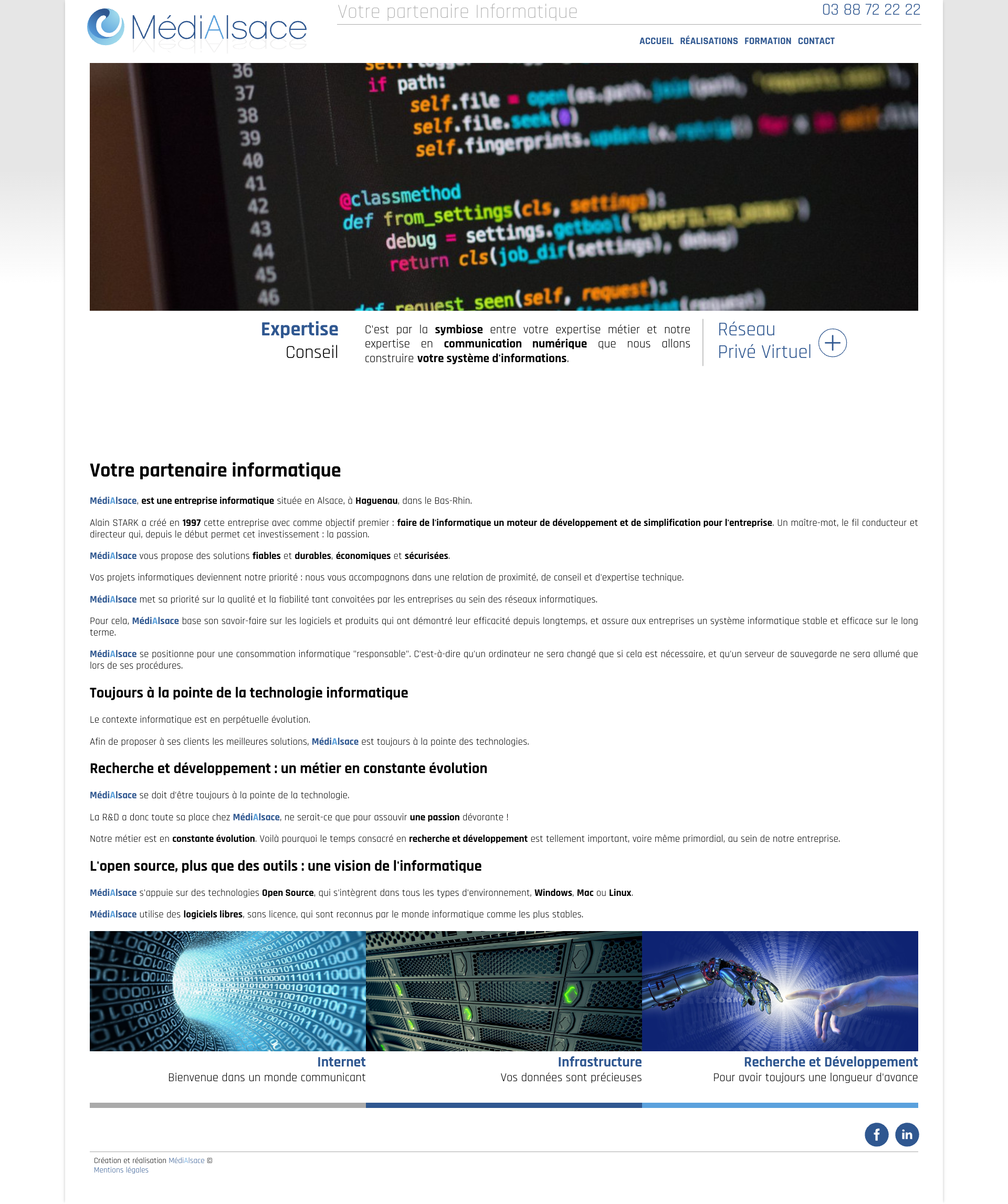 Aperçu du site