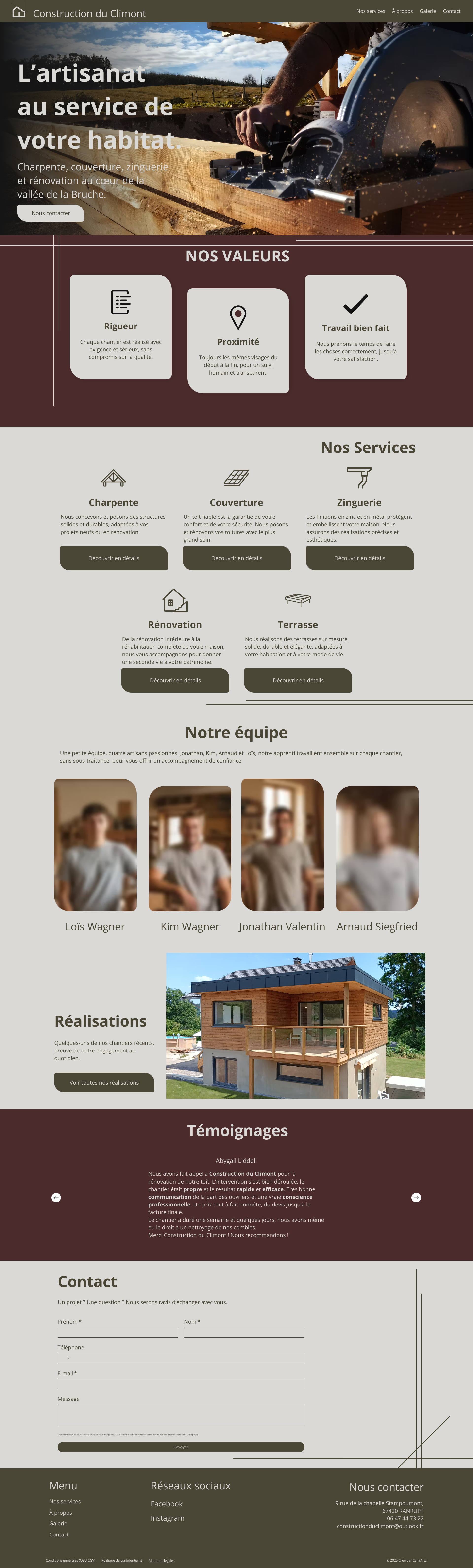Aperçu du site