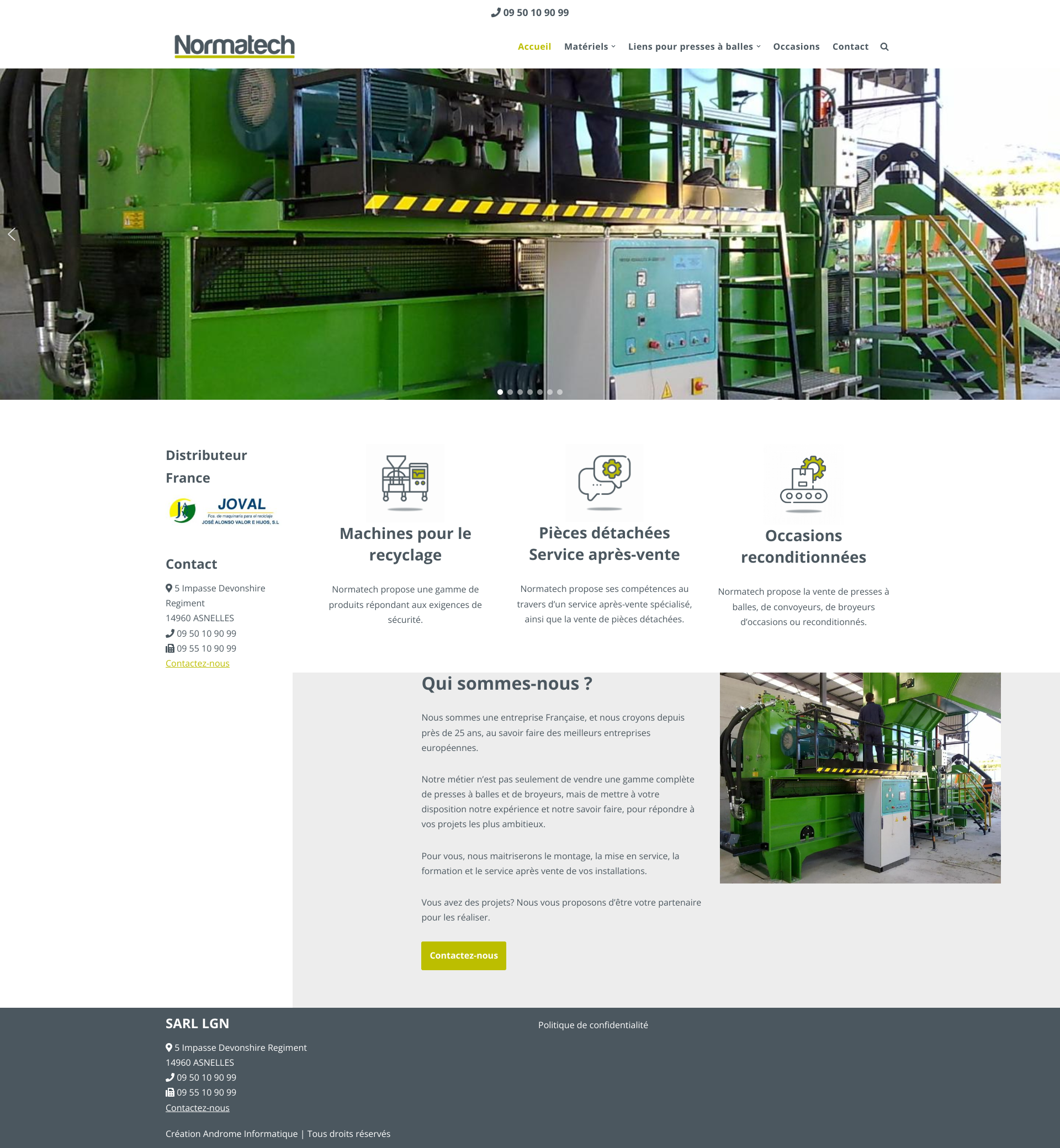 Aperçu du site