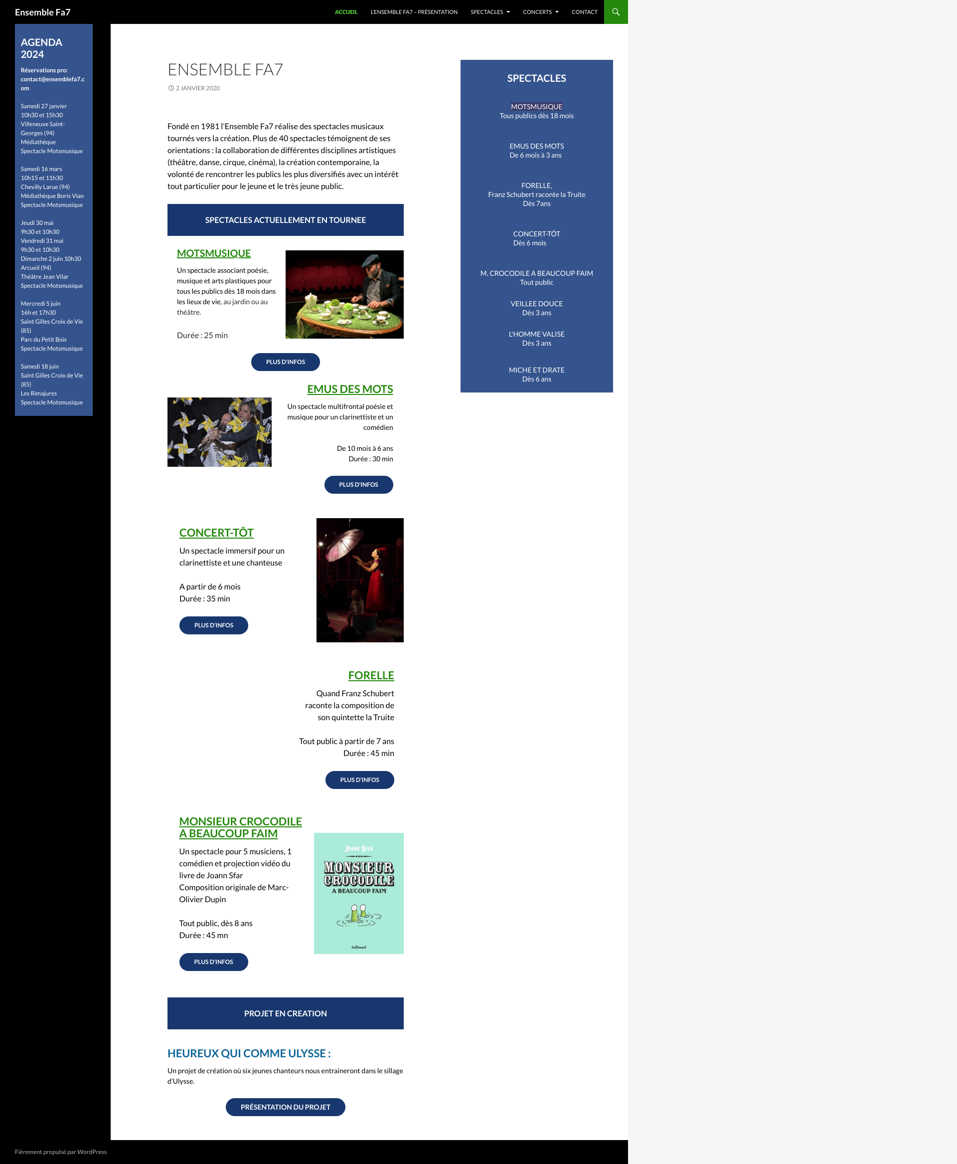 Aperçu du site