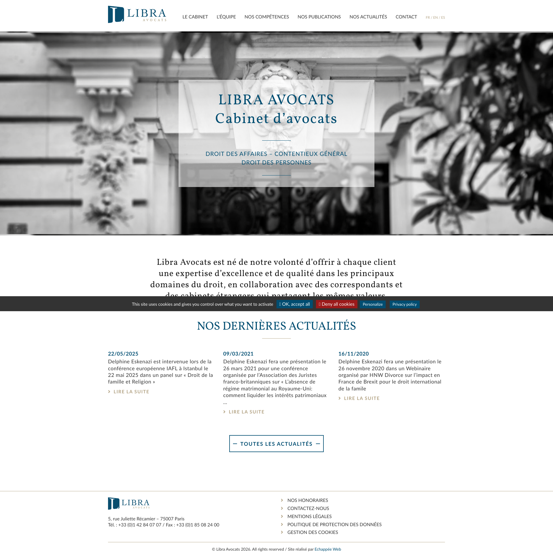 Aperçu du site