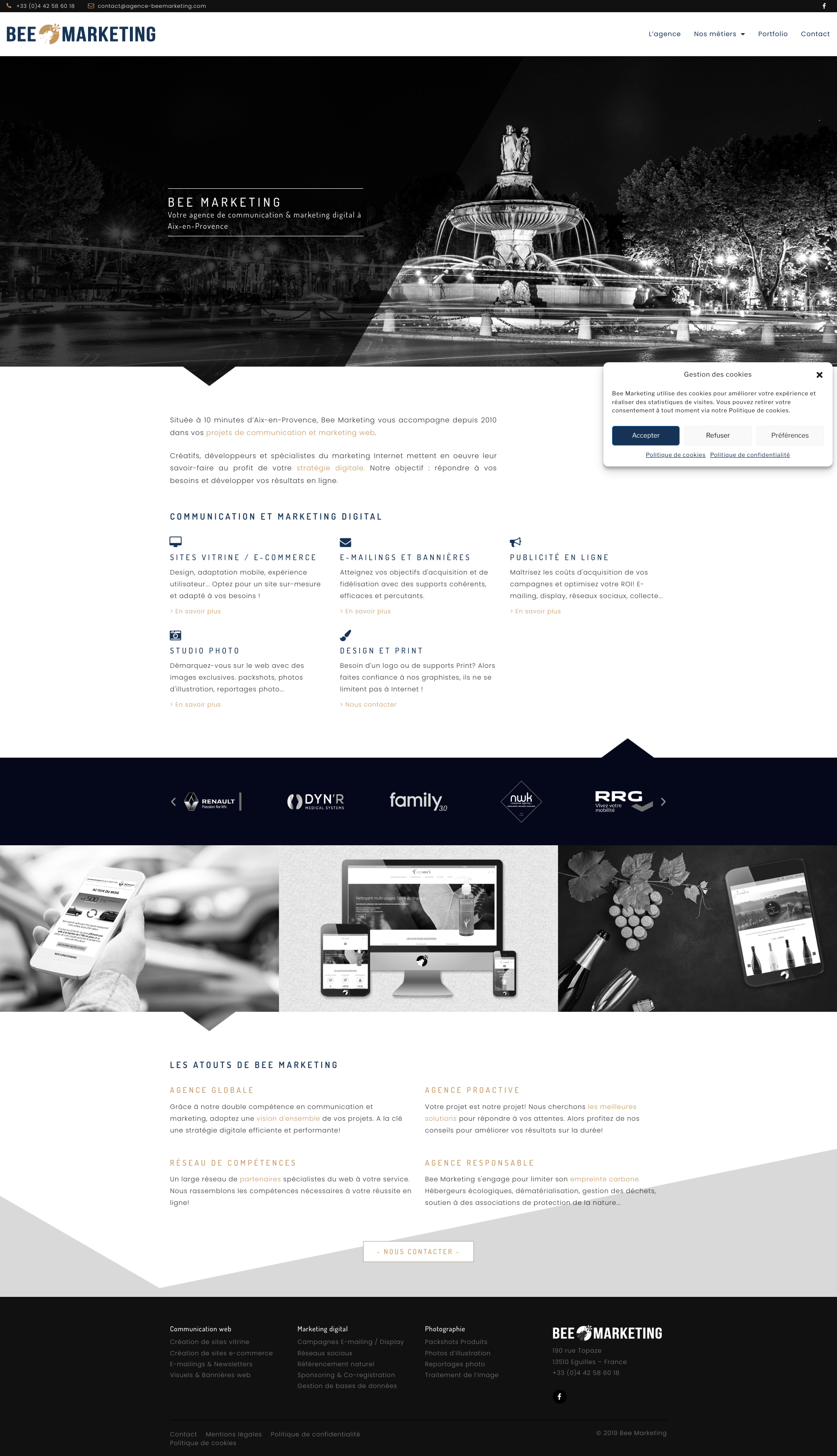 Aperçu du site