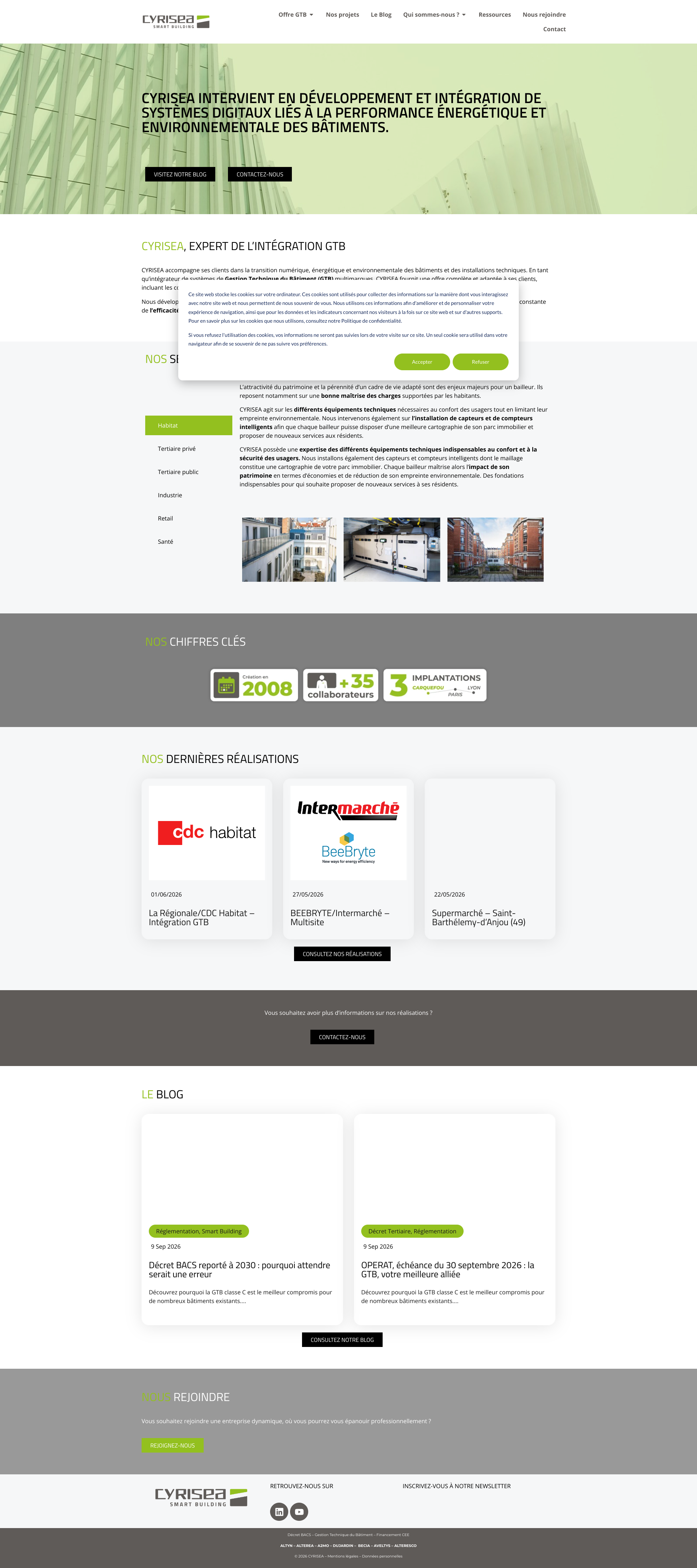 Aperçu du site