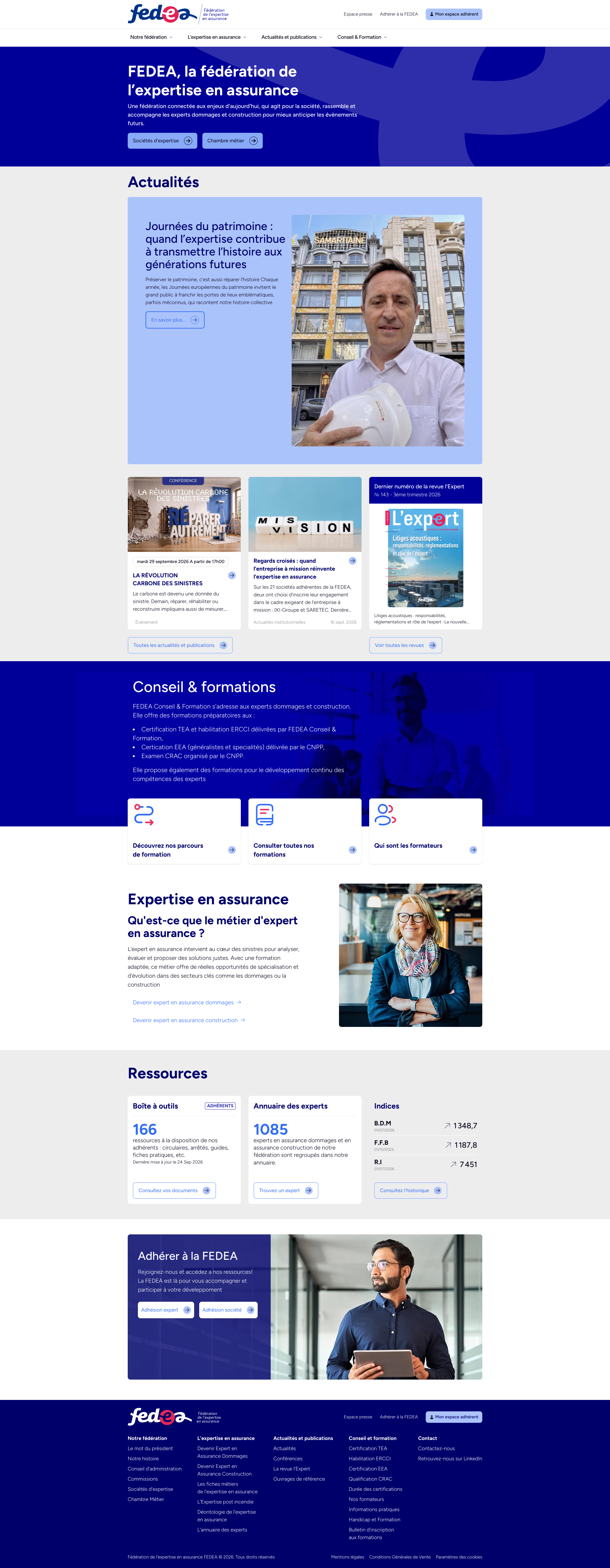 Aperçu du site