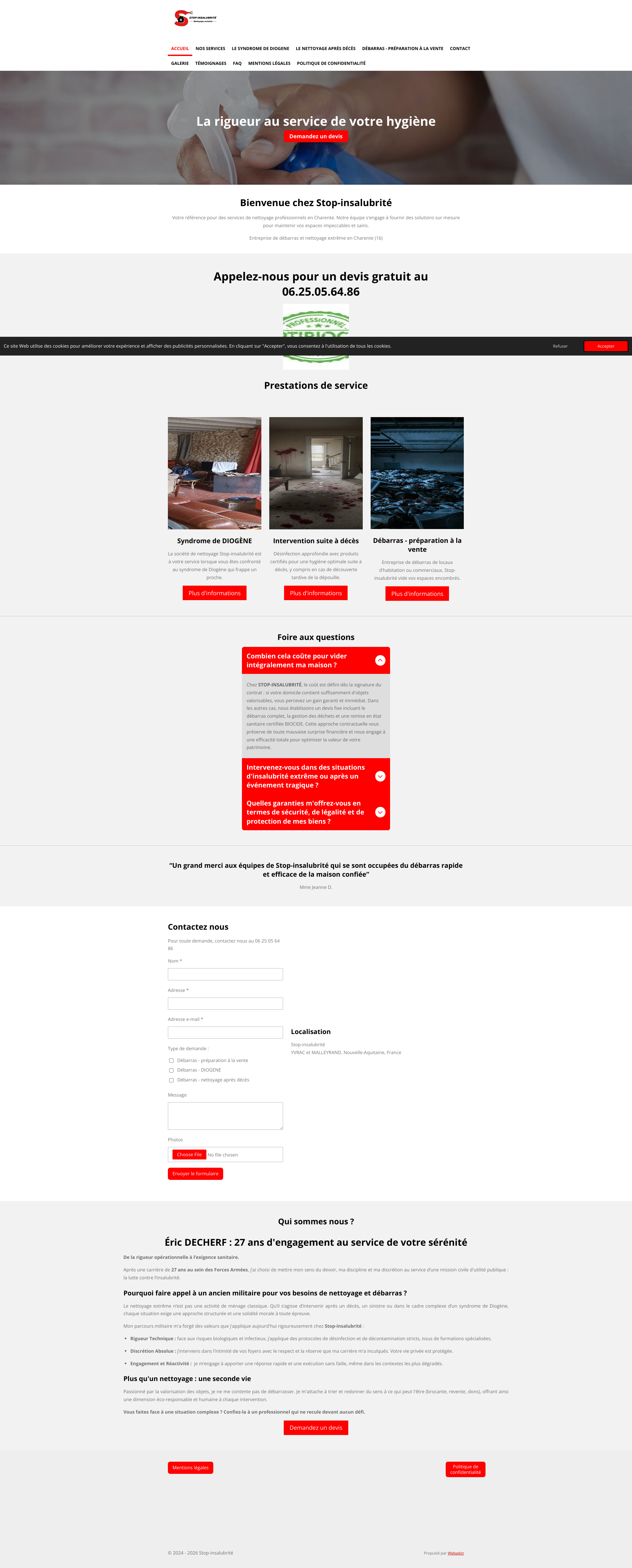 Aperçu du site