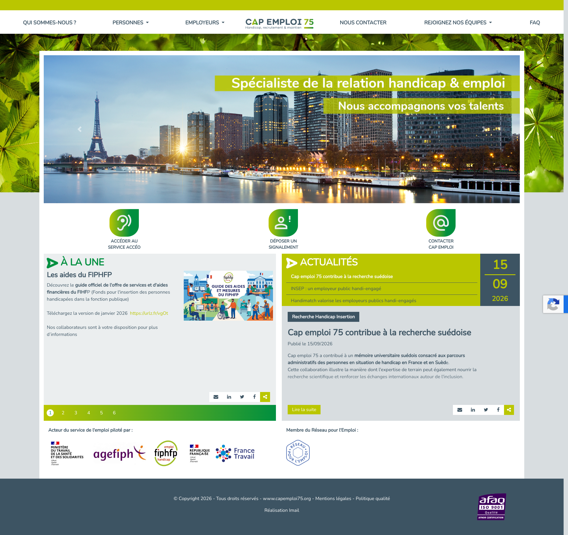 Aperçu du site
