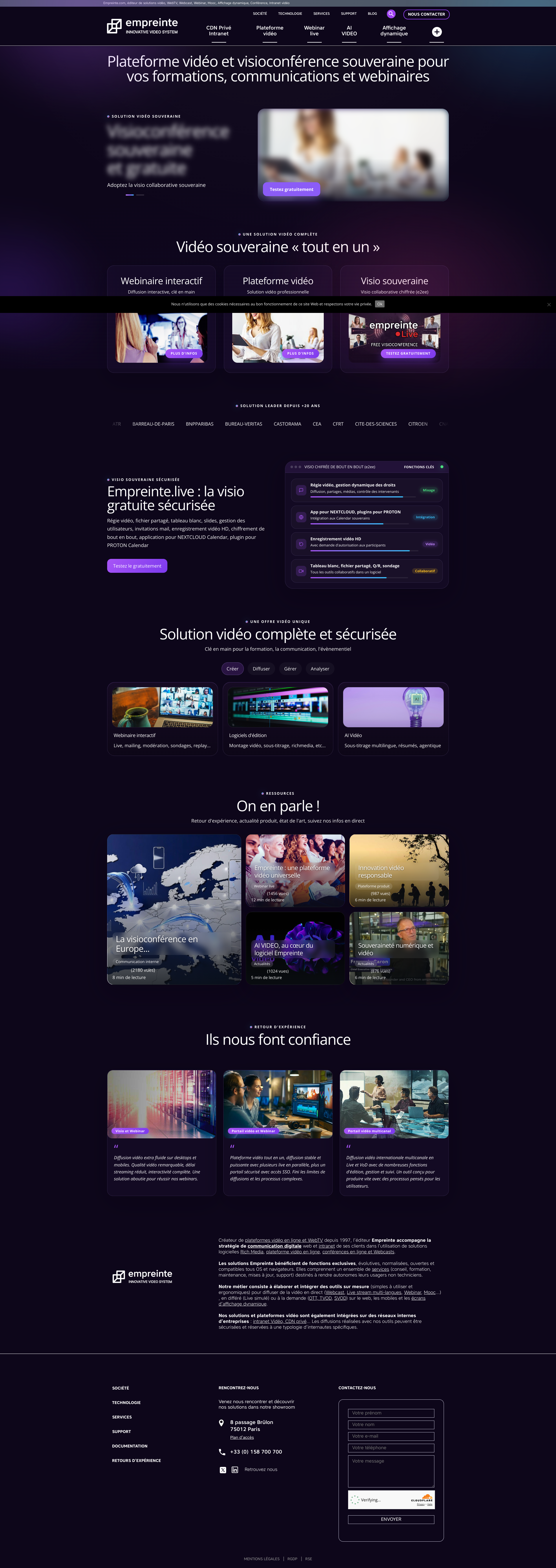 Aperçu du site
