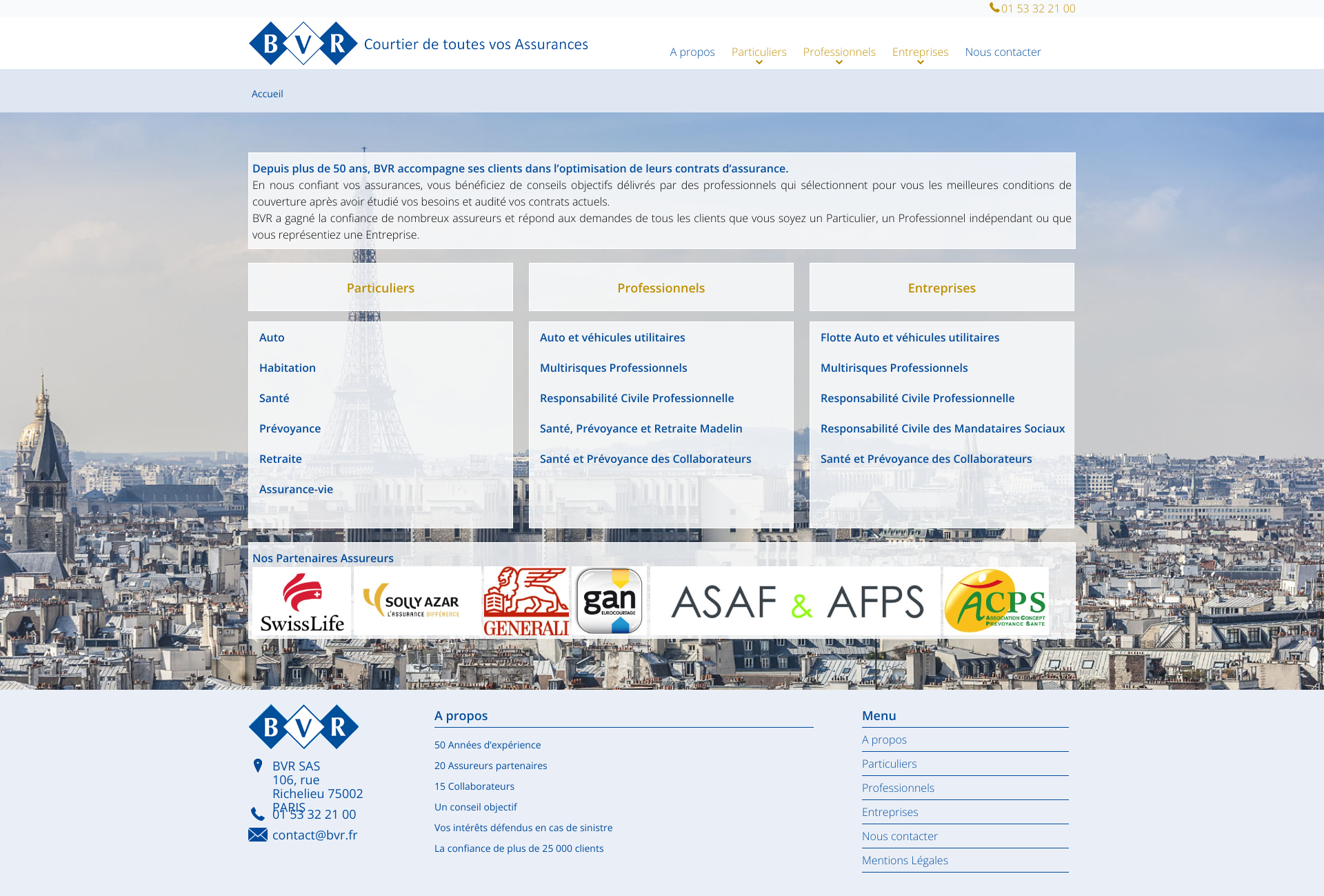 Aperçu du site
