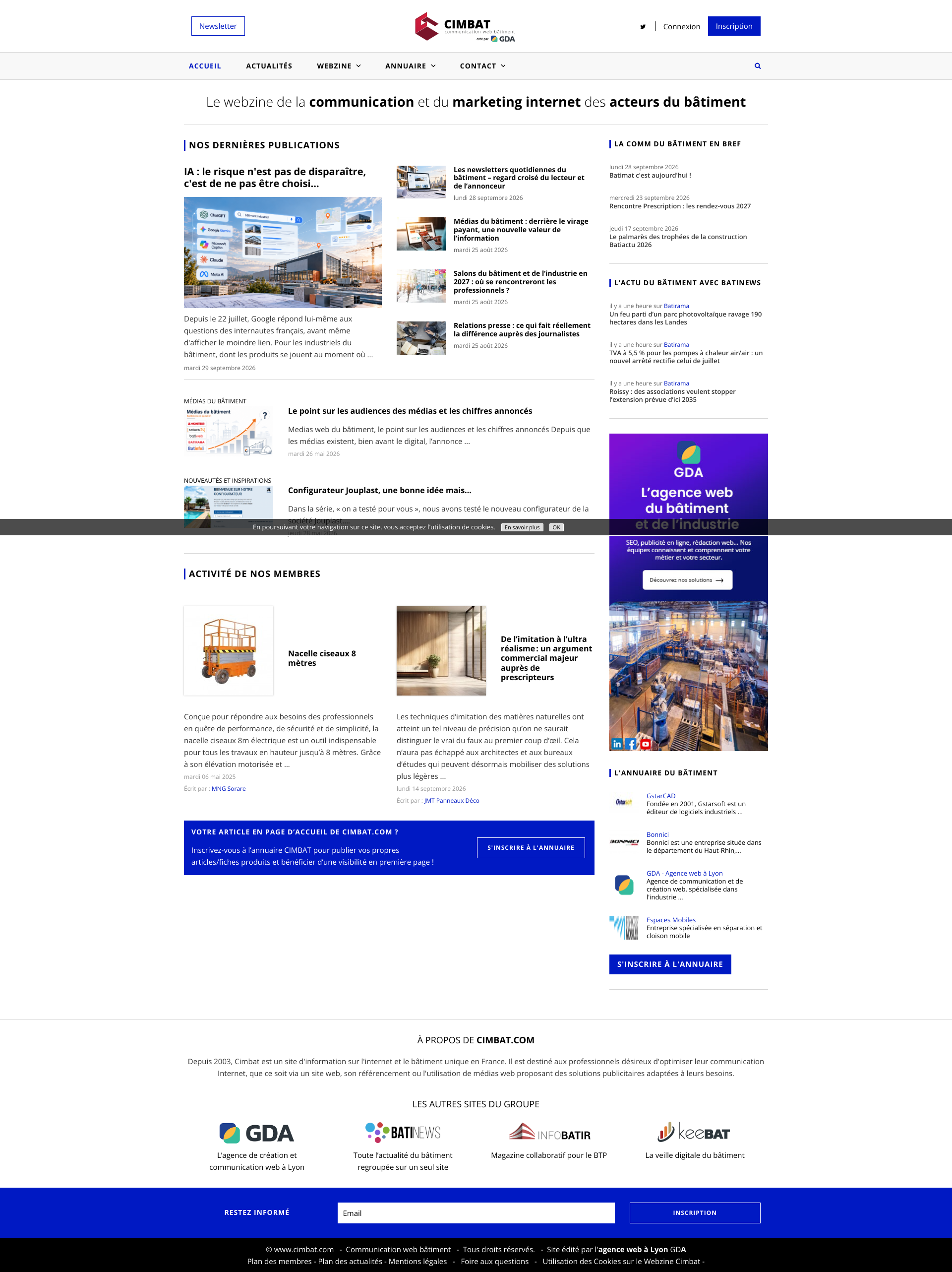 Aperçu du site