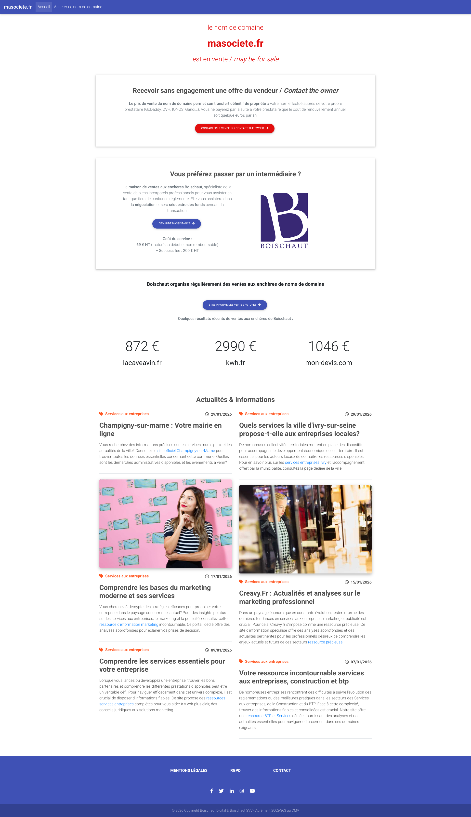 Aperçu du site