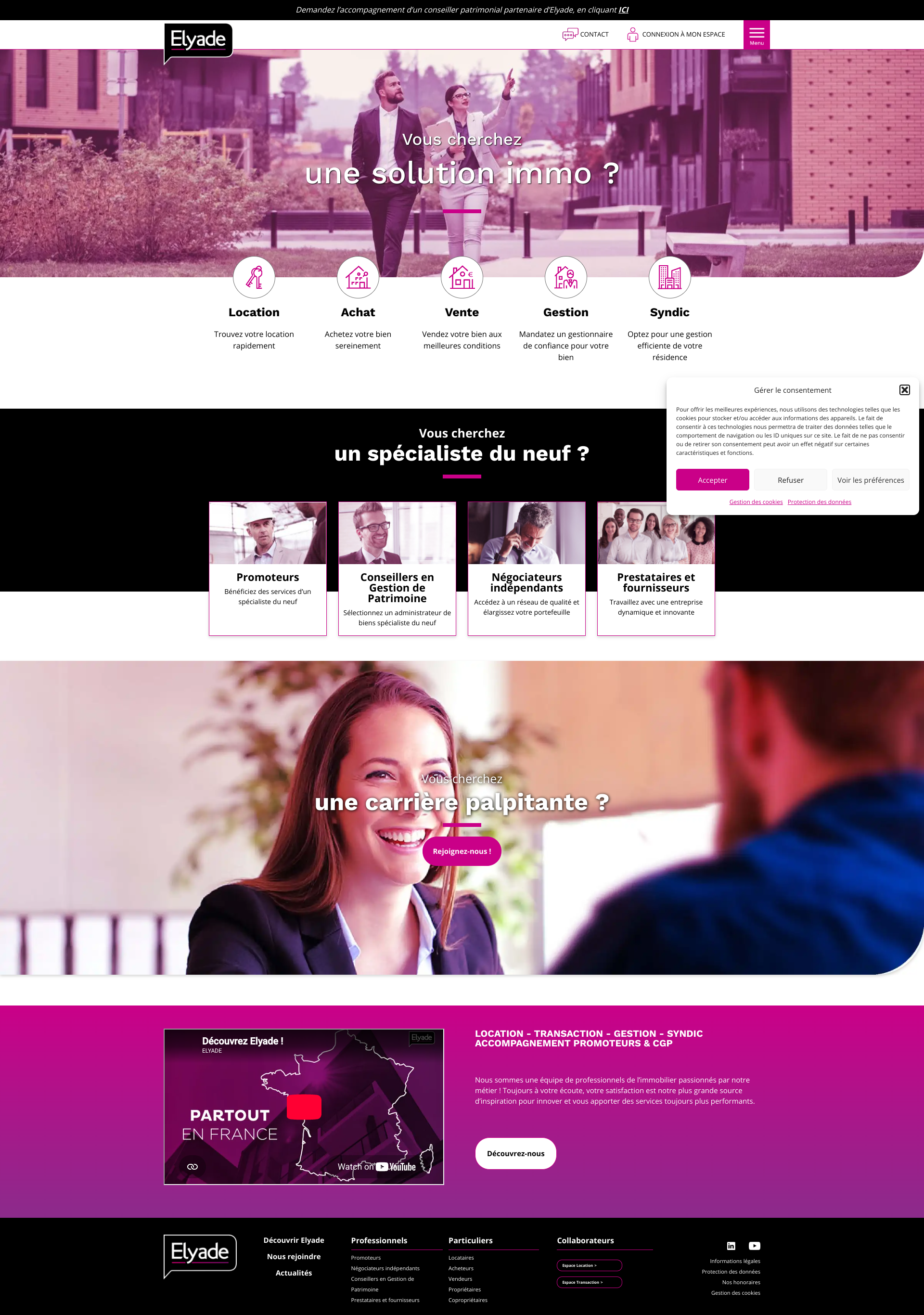 Aperçu du site