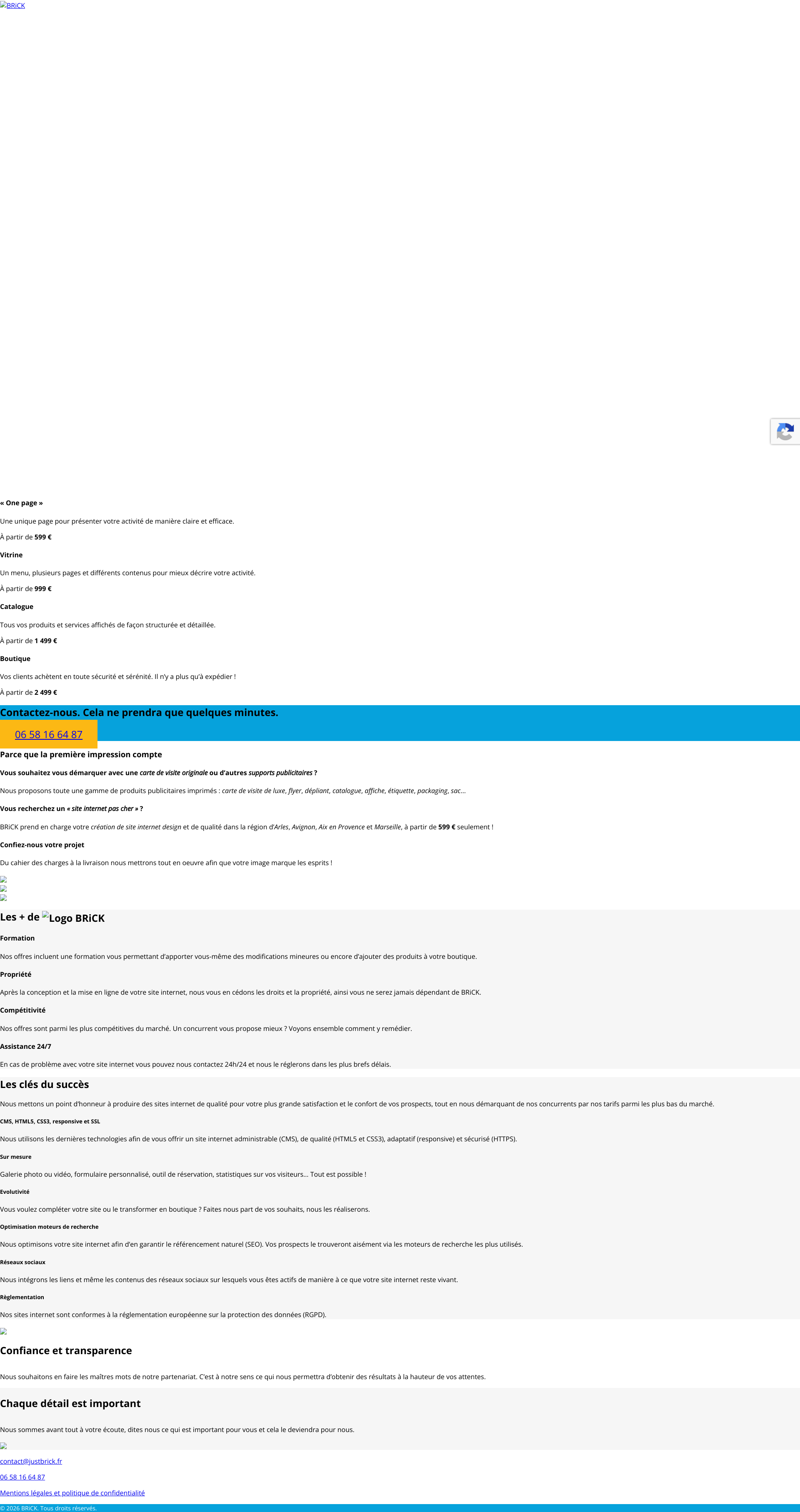 Aperçu du site