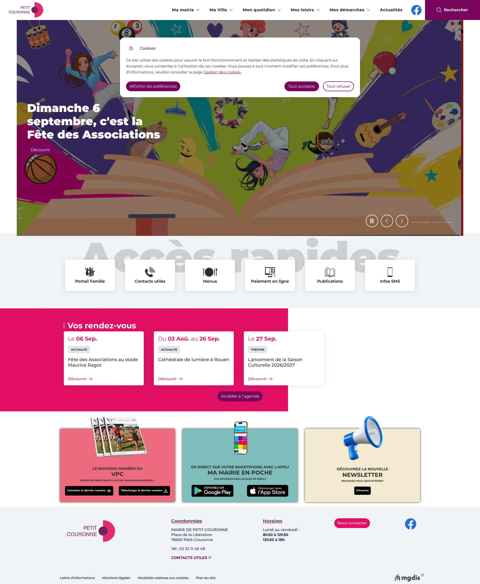Aperçu du site