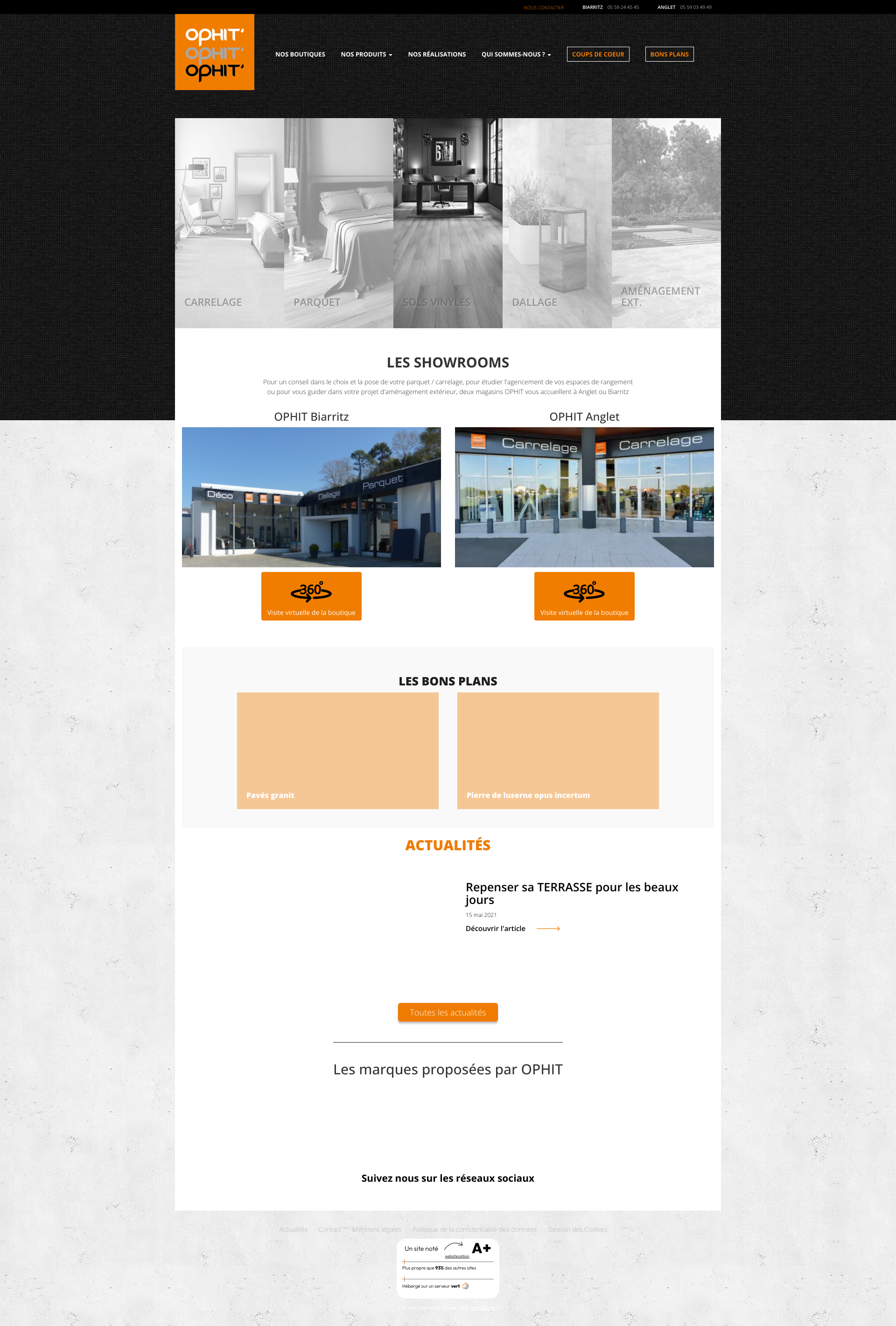 Aperçu du site