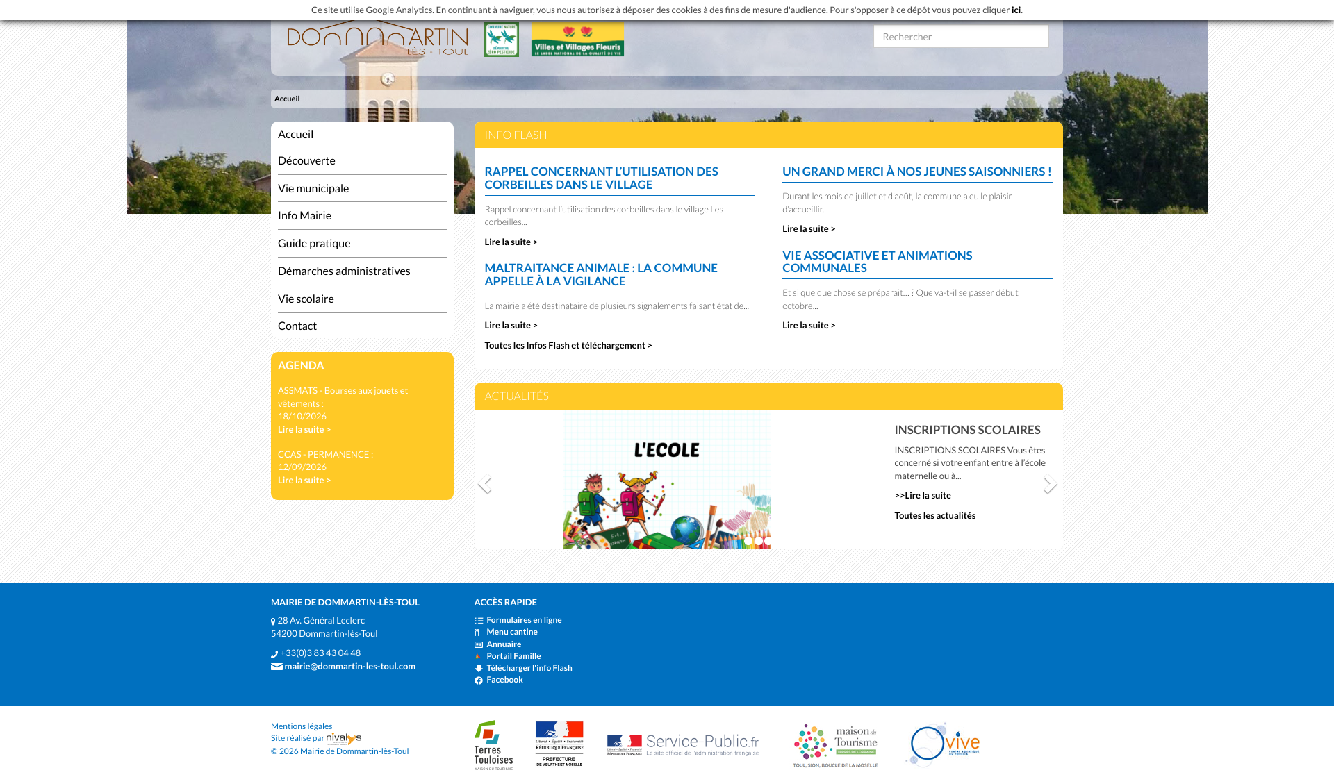 Aperçu du site