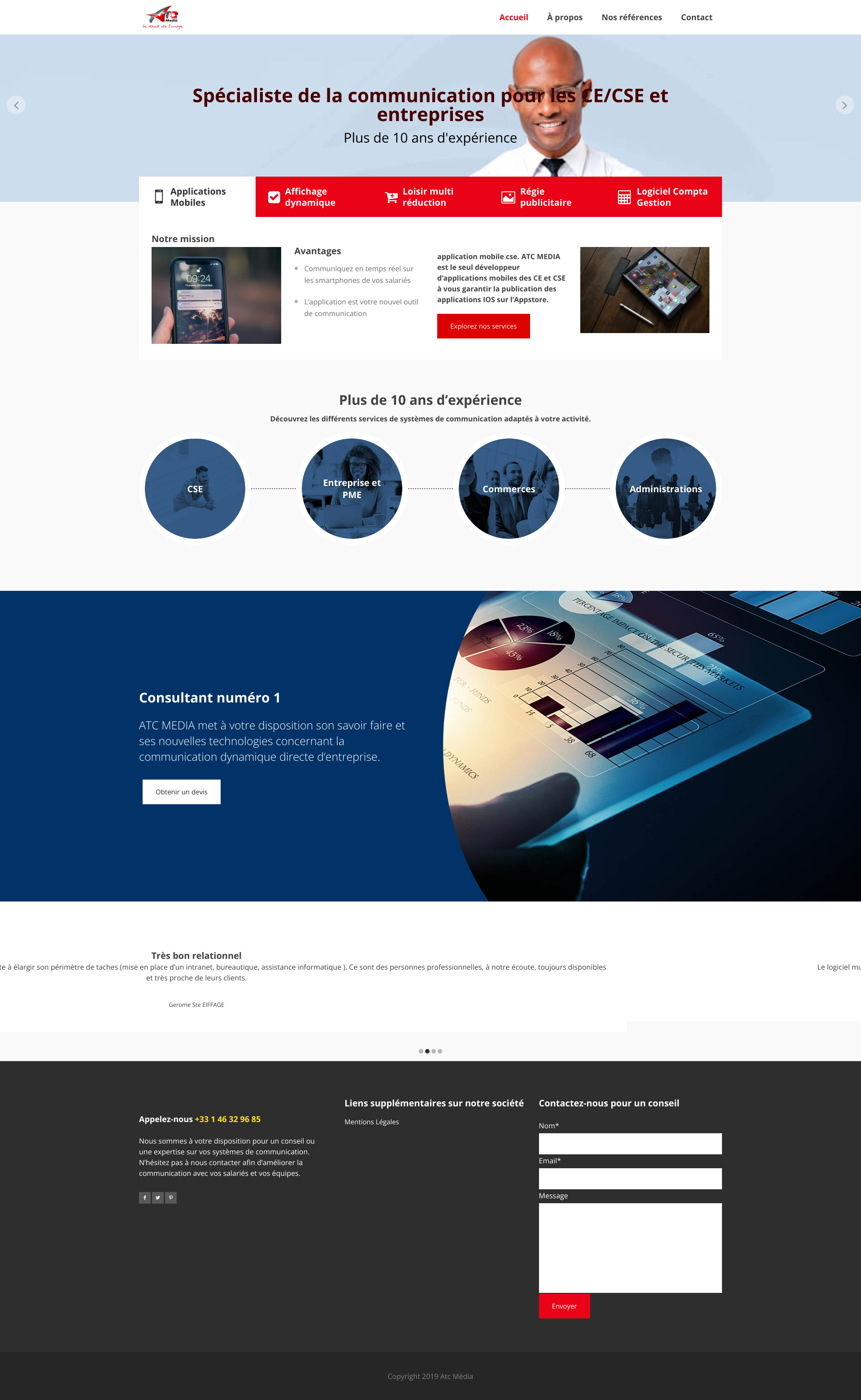 Aperçu du site