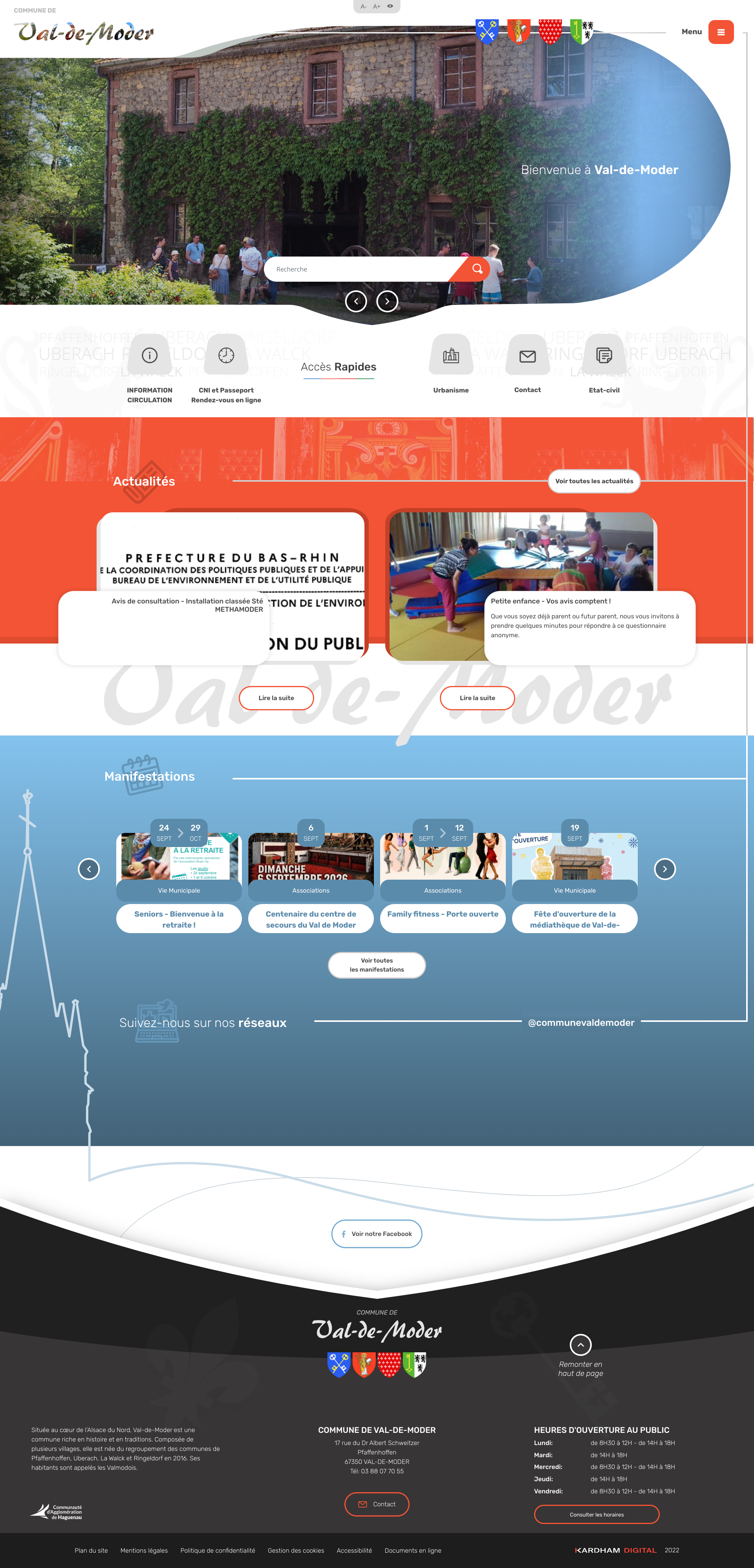 Aperçu du site
