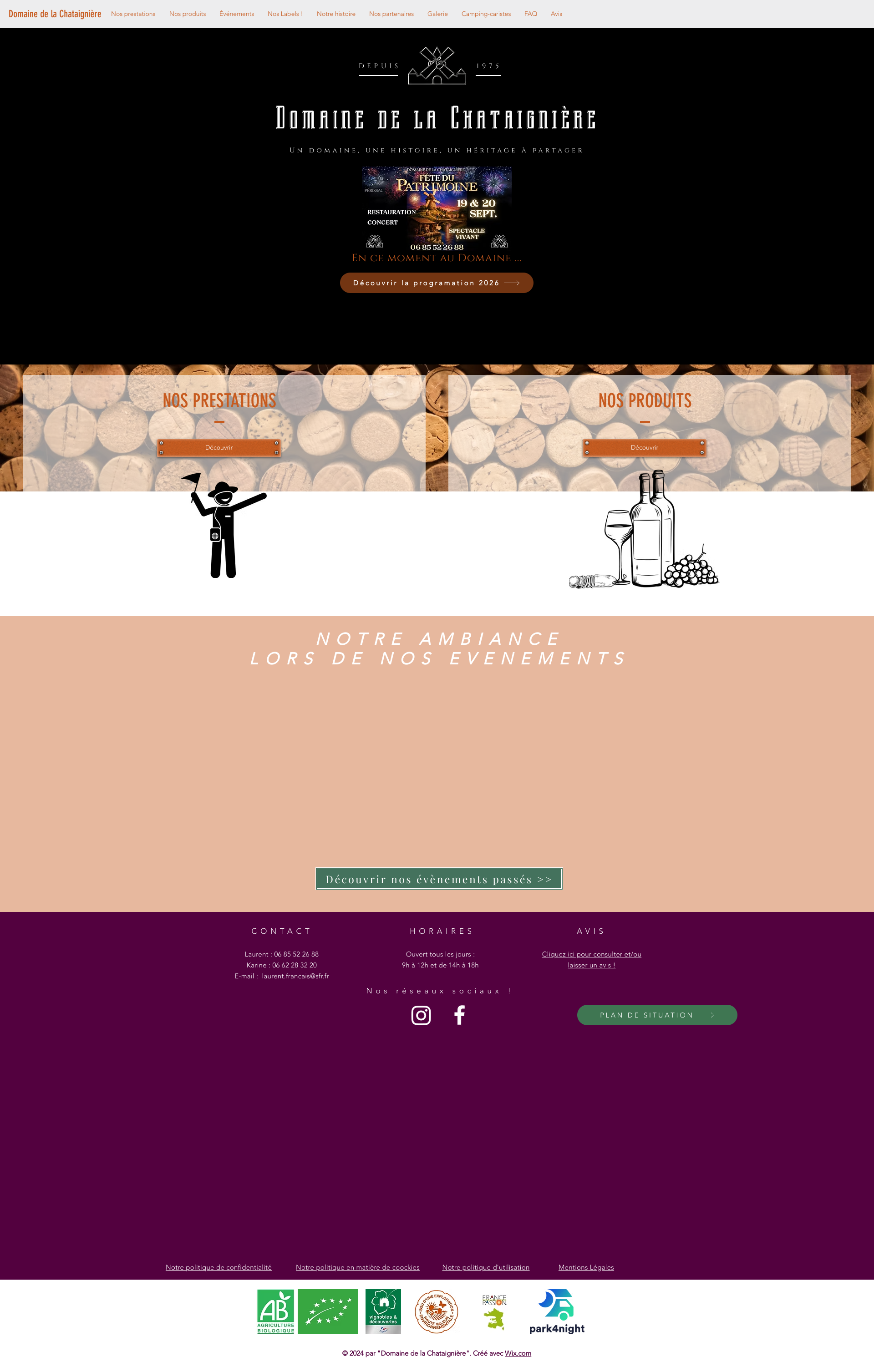 Aperçu du site