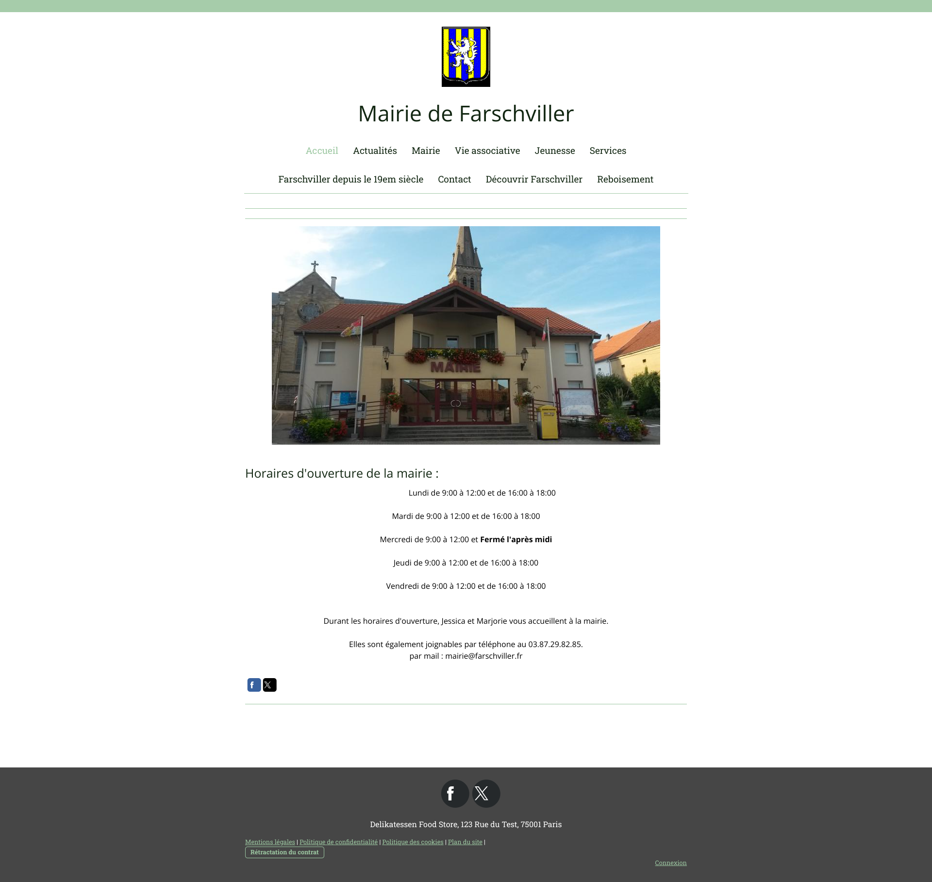 Aperçu du site