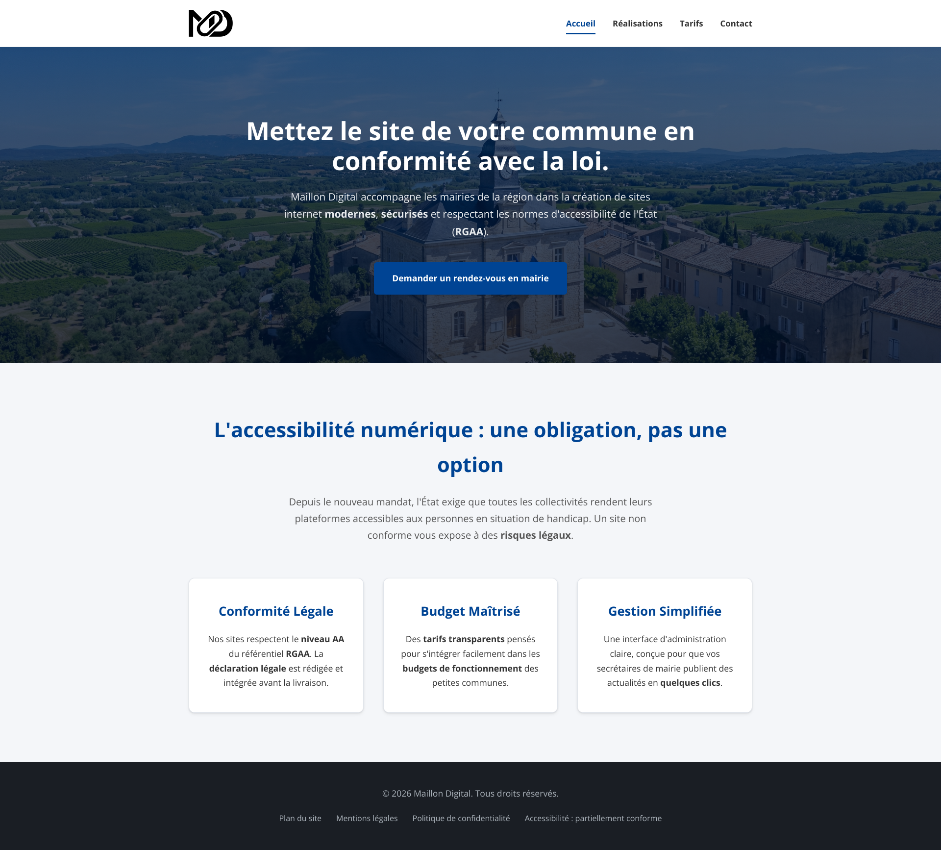 Aperçu du site