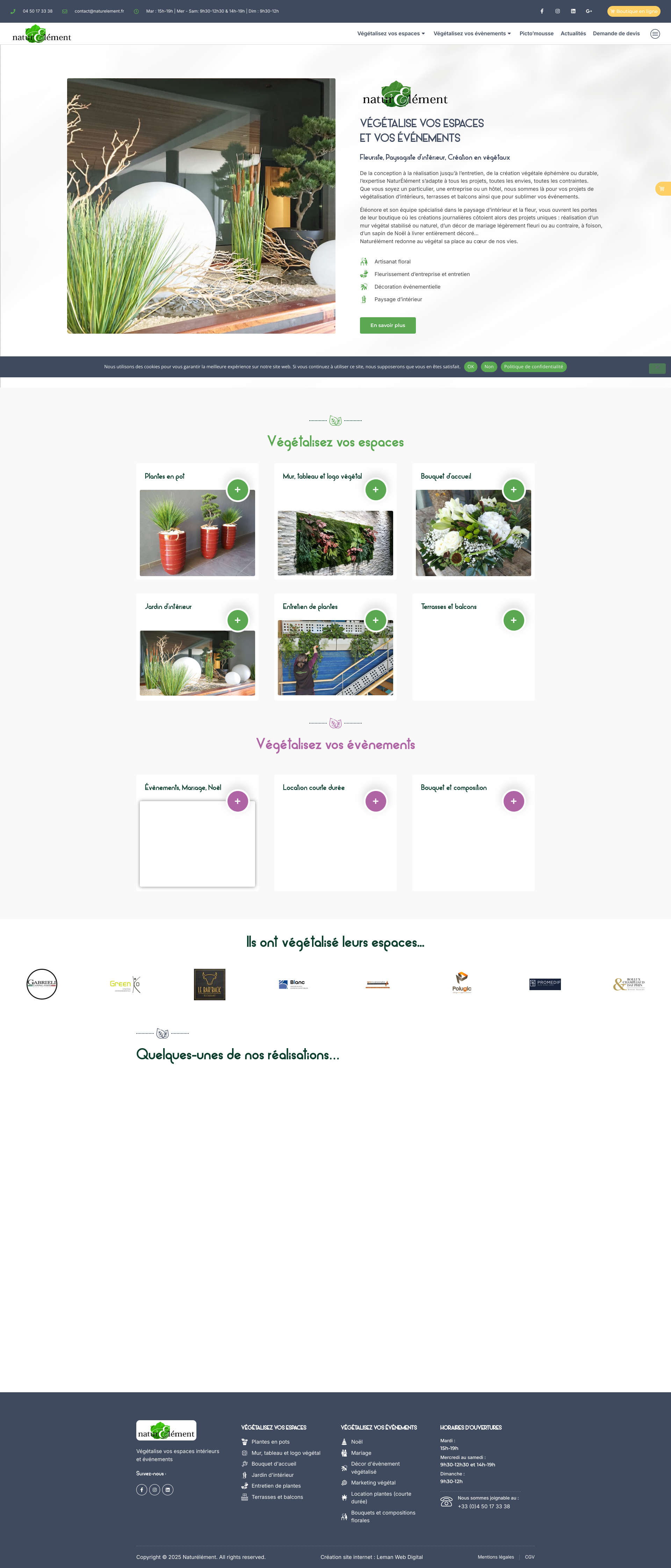 Aperçu du site