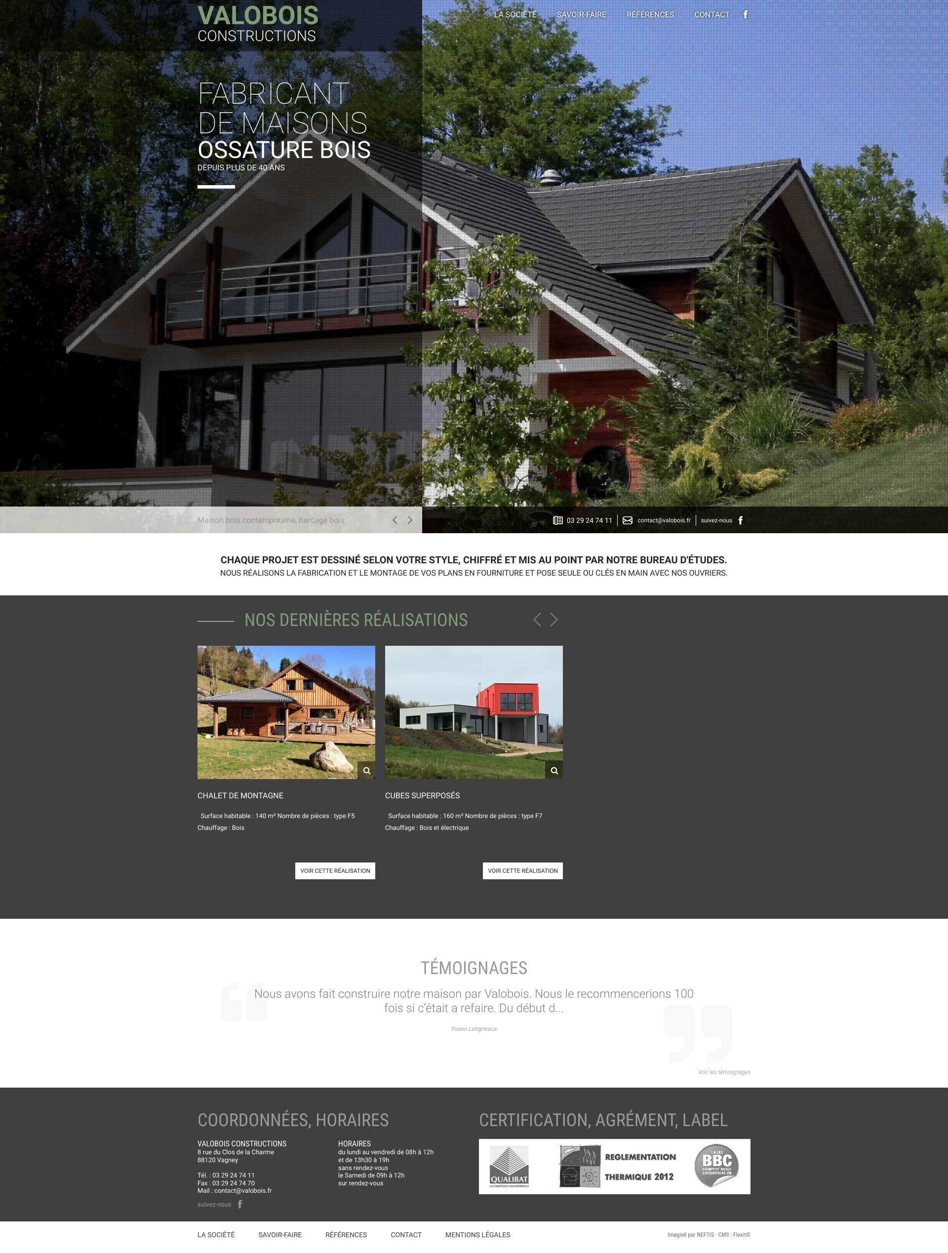 Aperçu du site