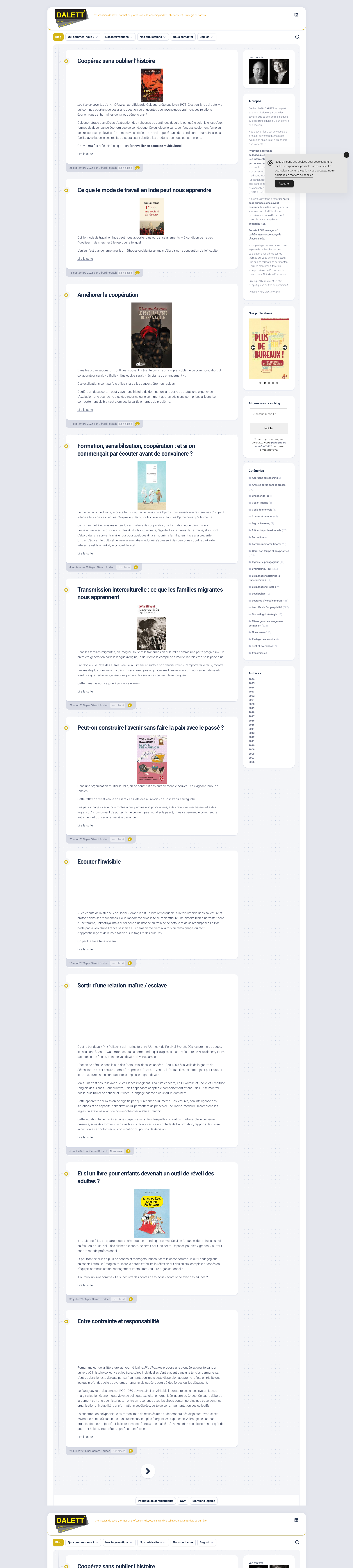 Aperçu du site