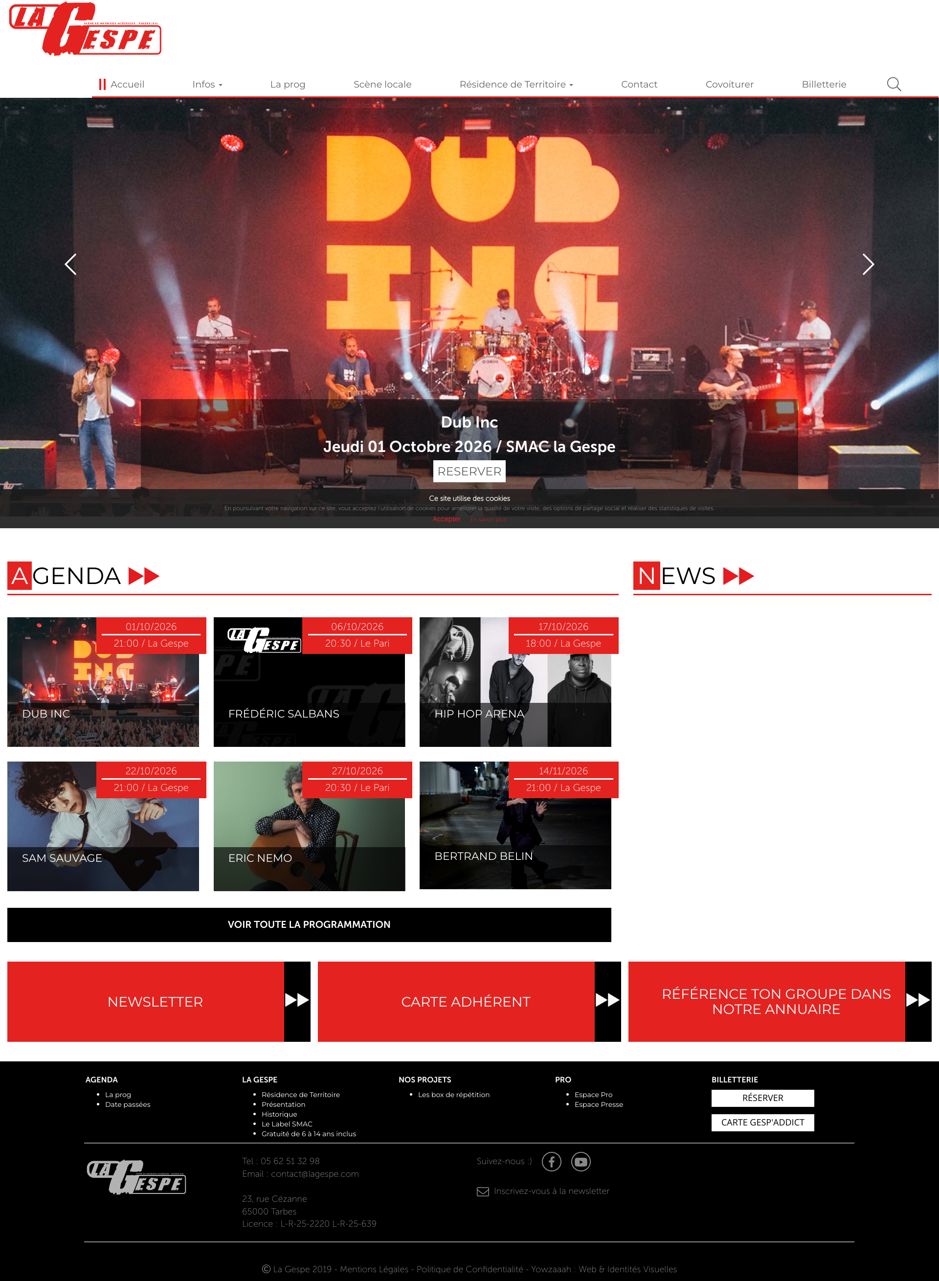 Aperçu du site