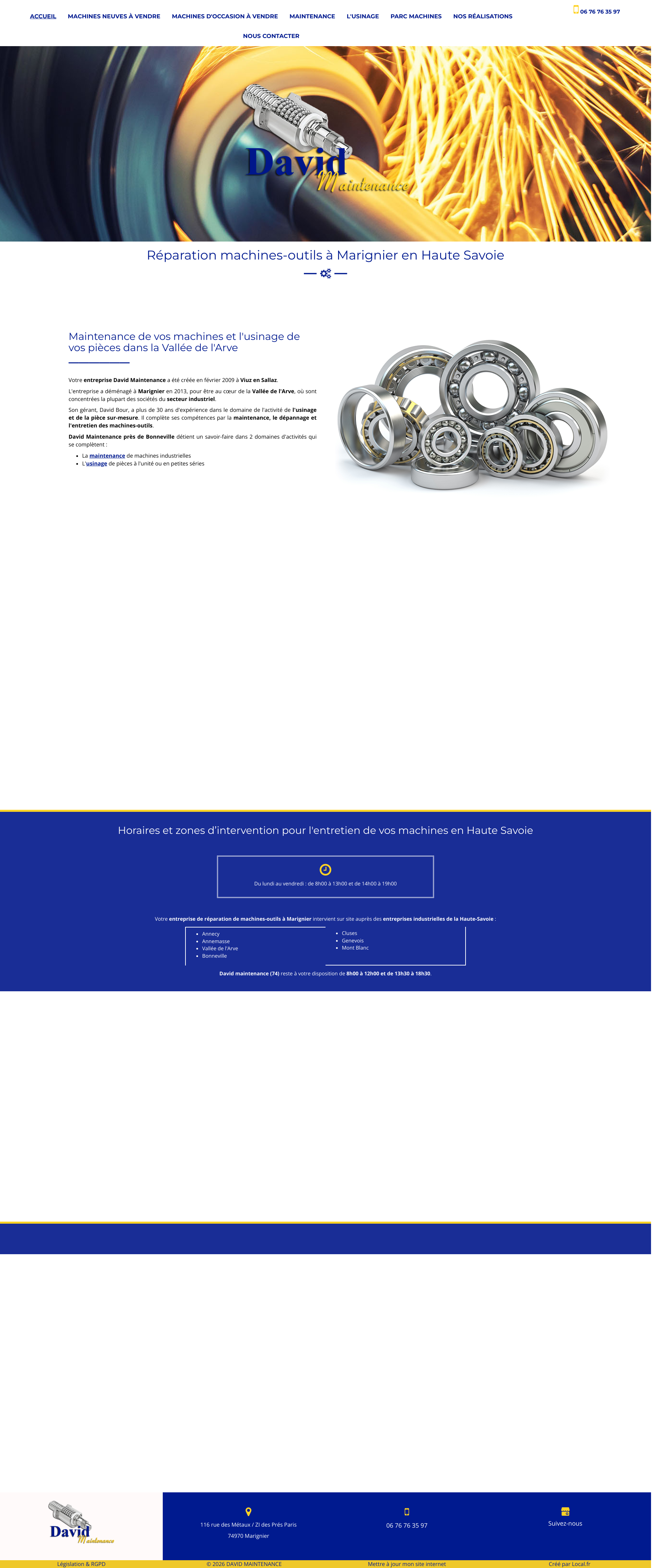 Aperçu du site