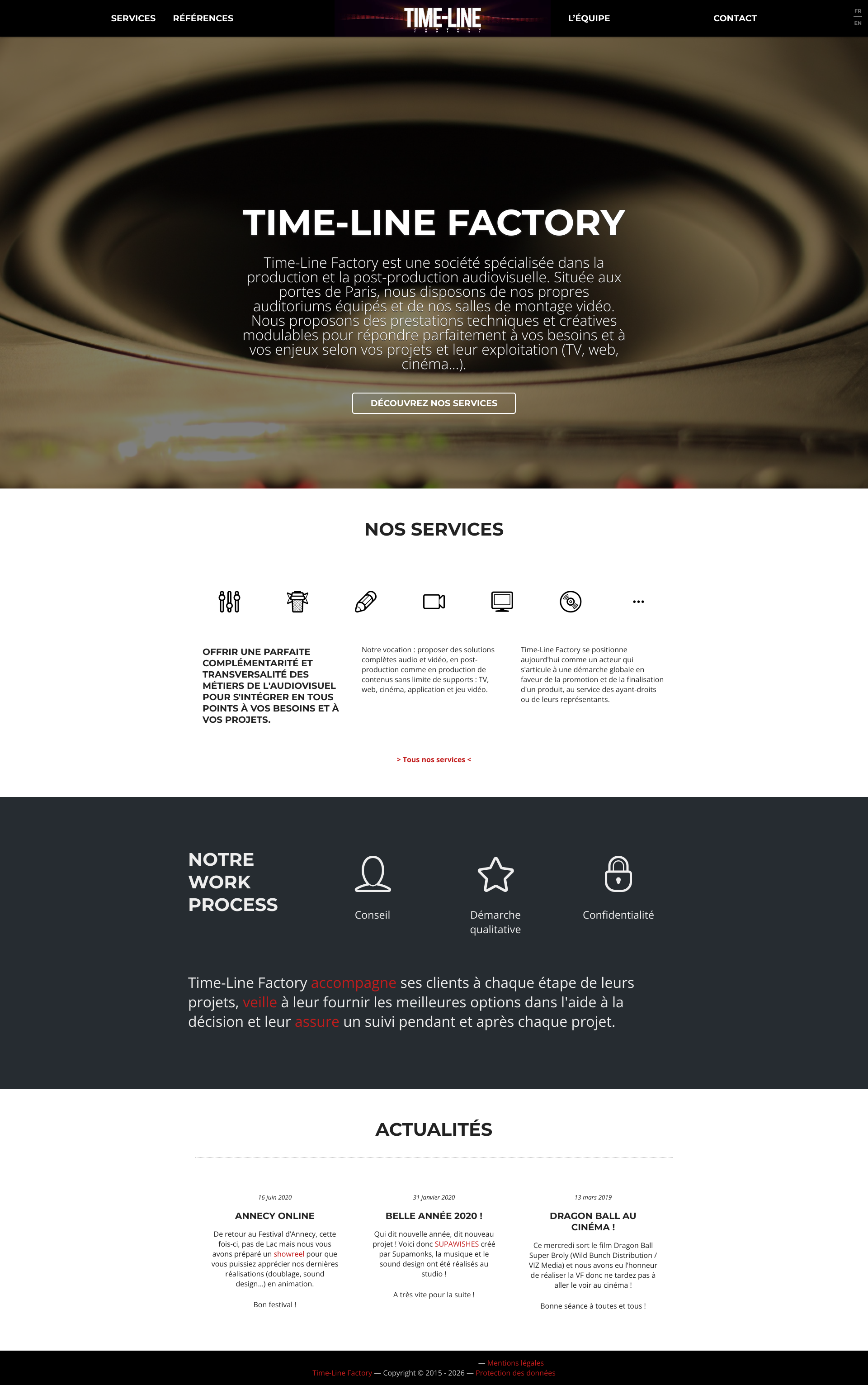 Aperçu du site