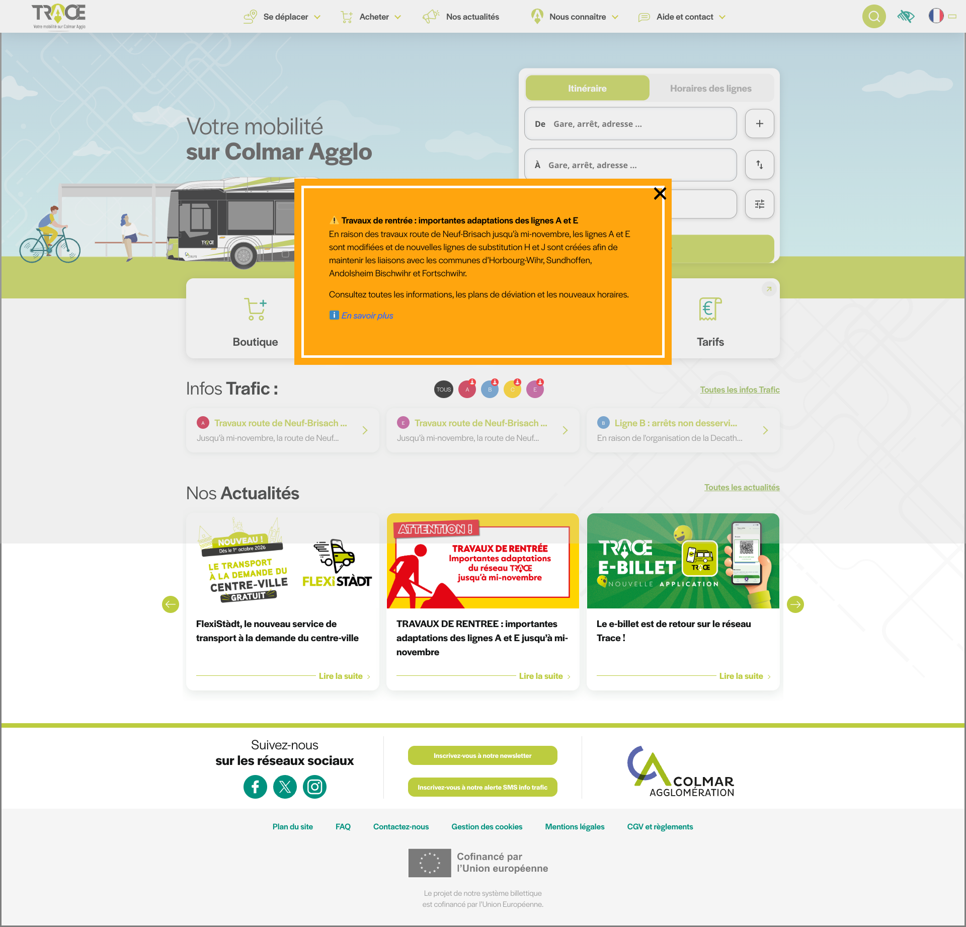 Aperçu du site