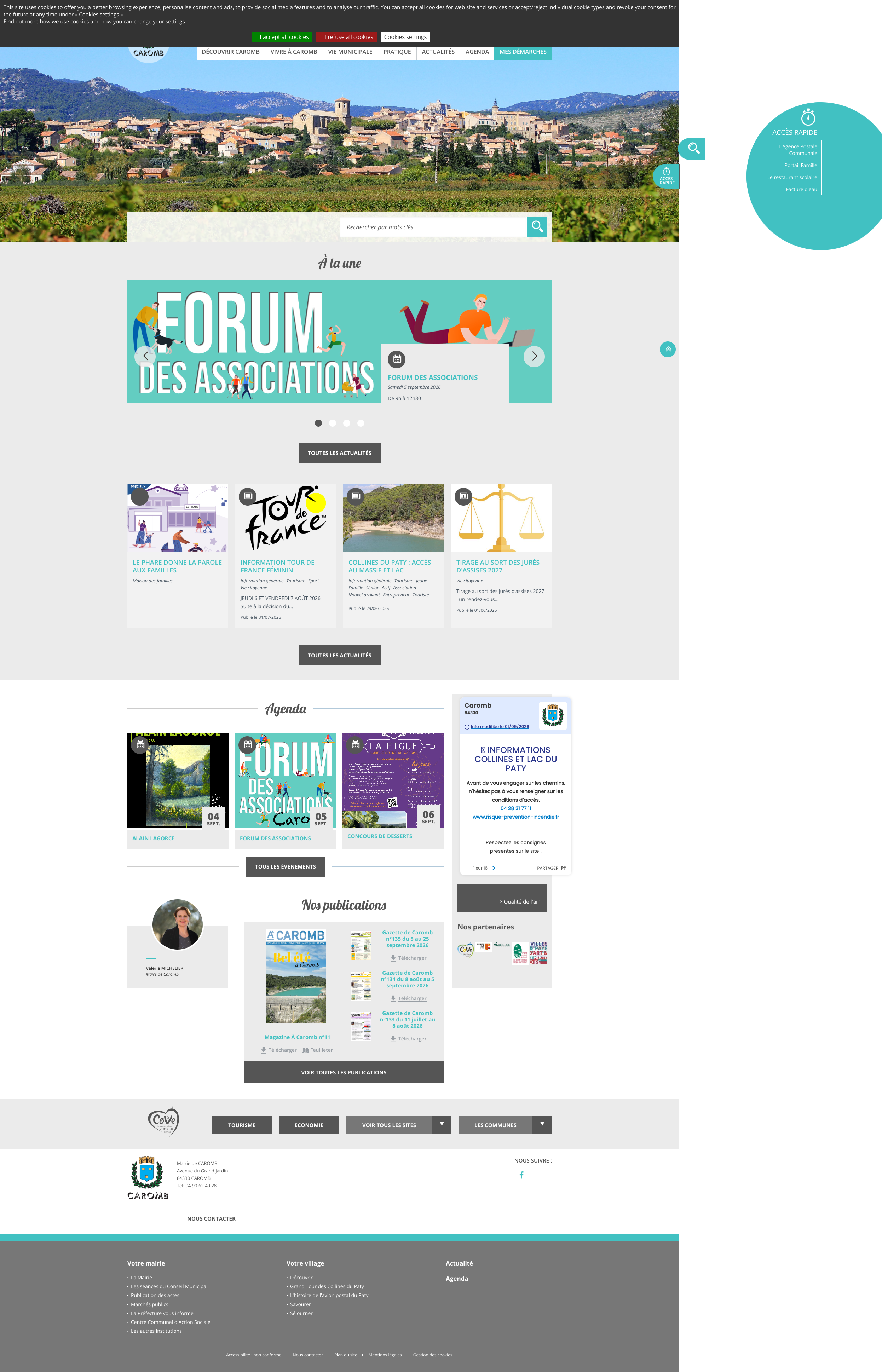 Aperçu du site