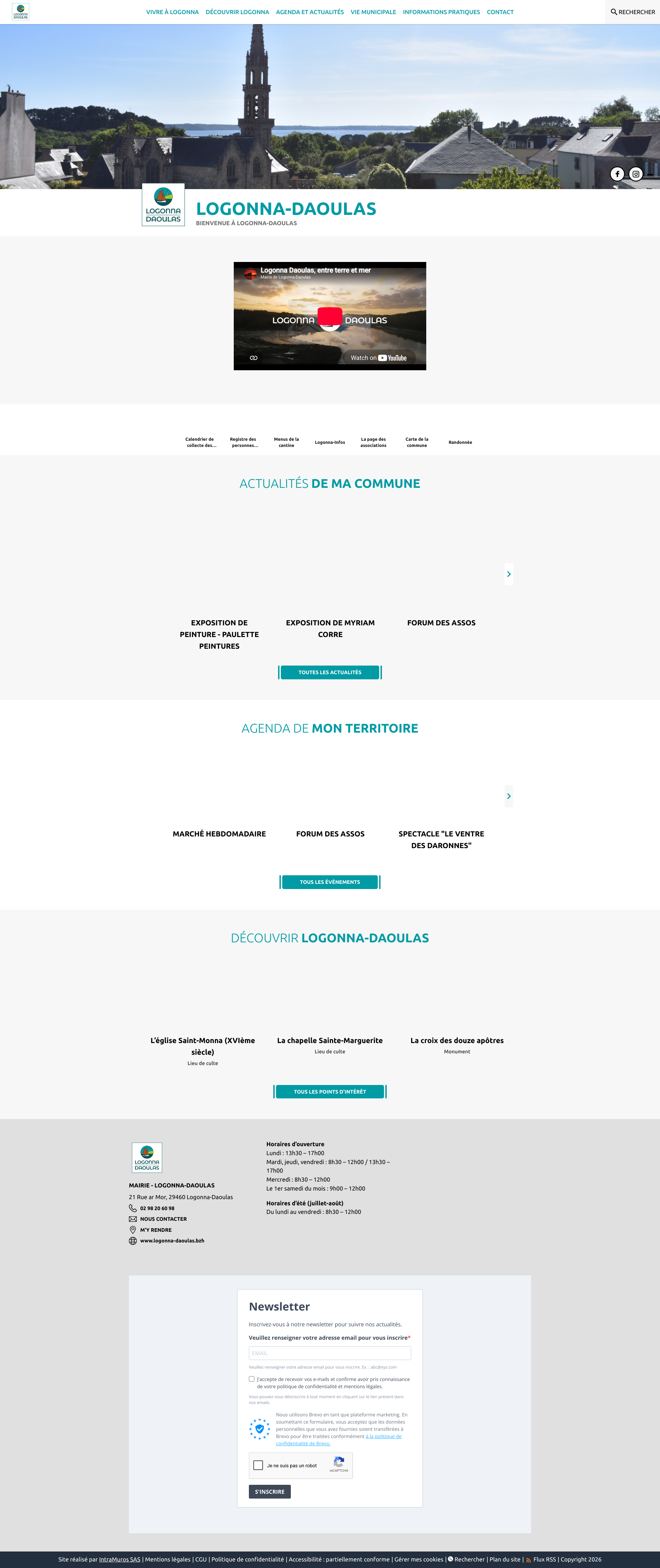 Aperçu du site