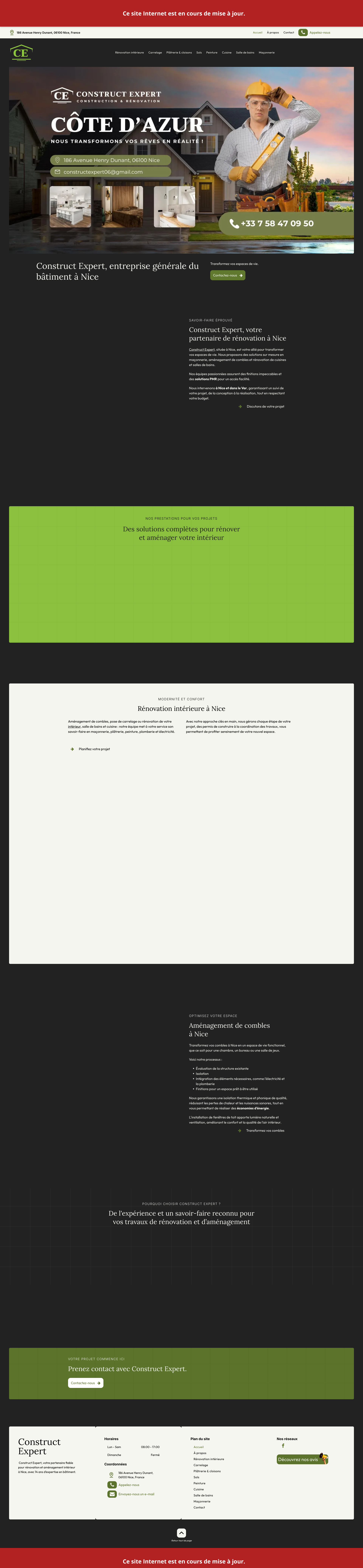 Aperçu du site