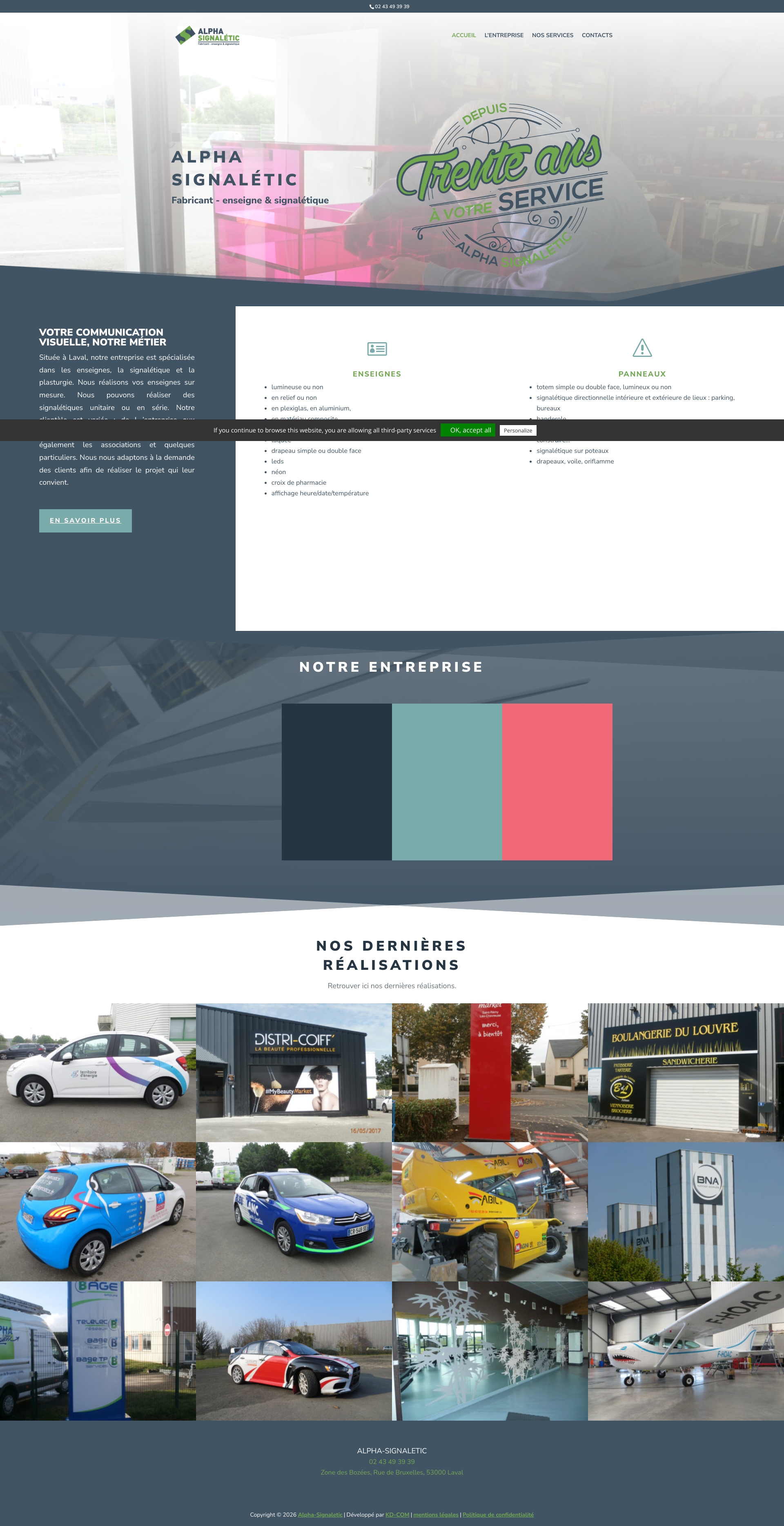 Aperçu du site