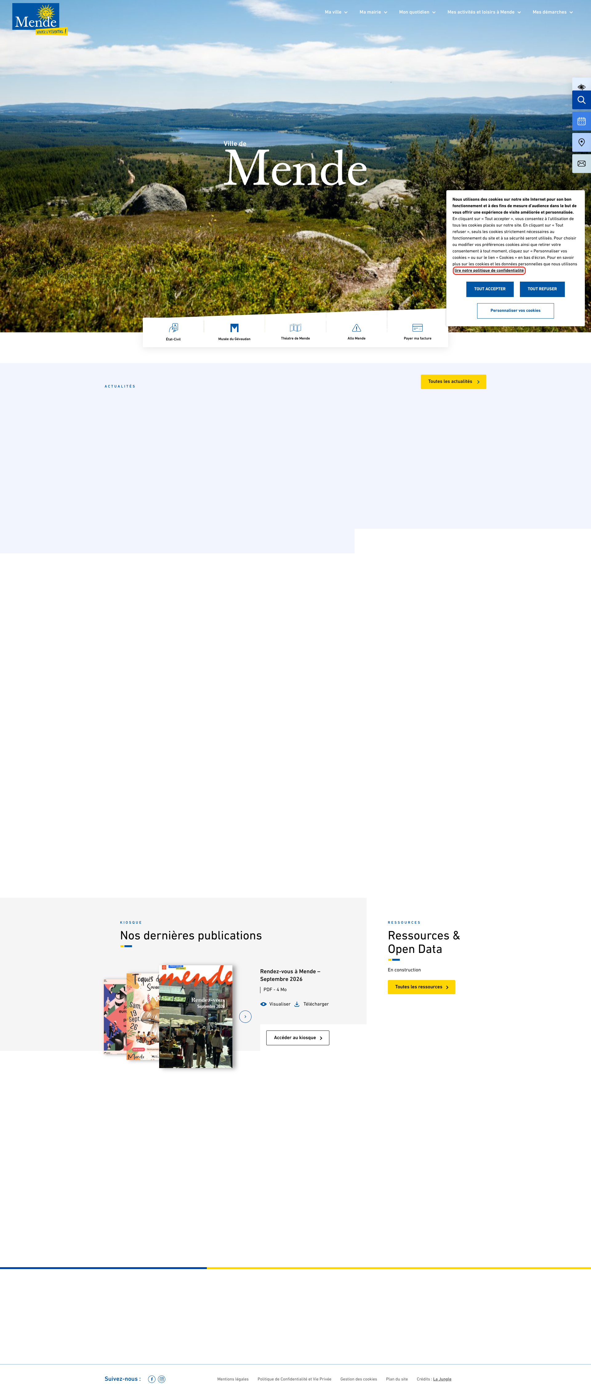 Aperçu du site