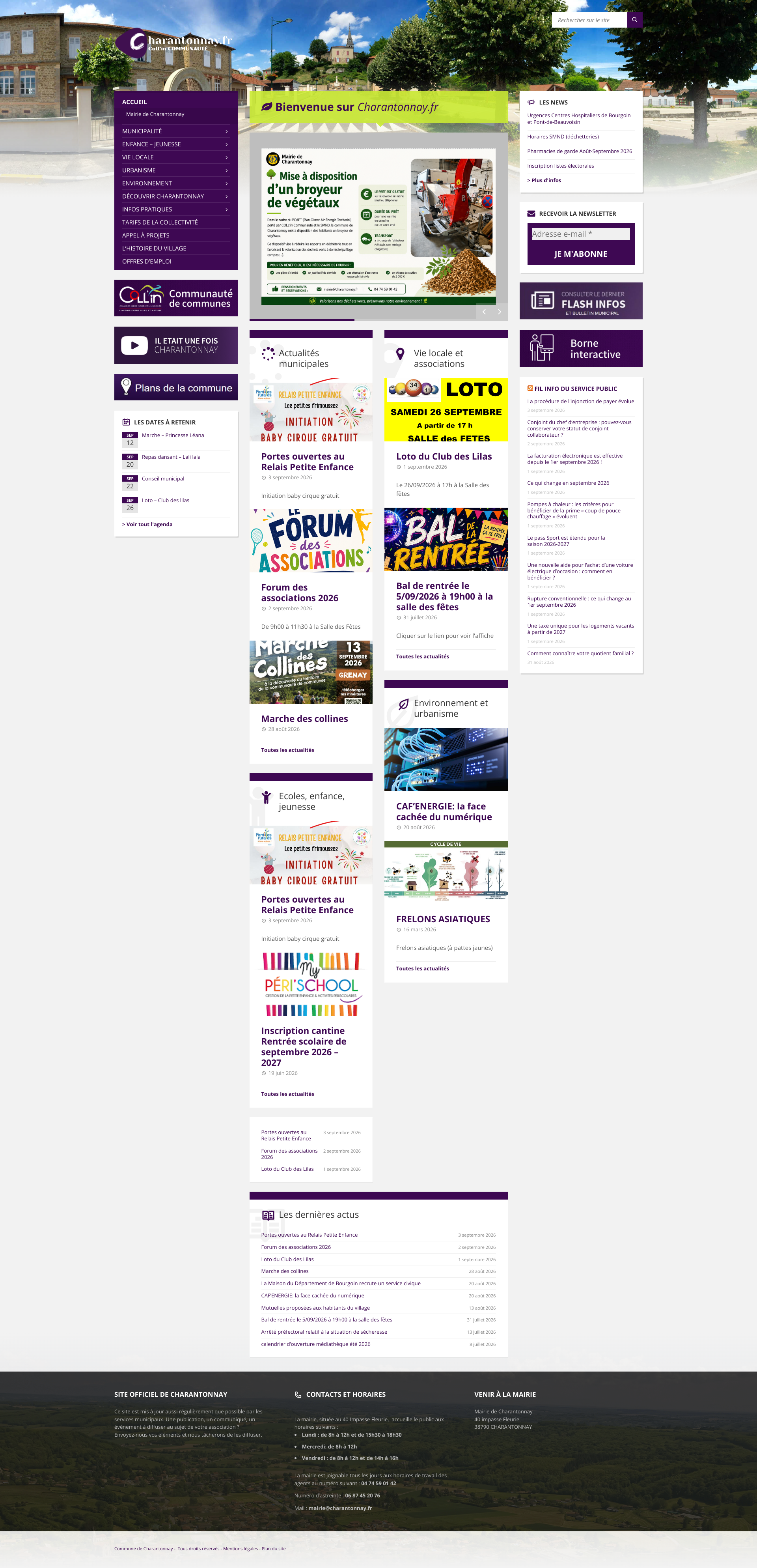 Aperçu du site