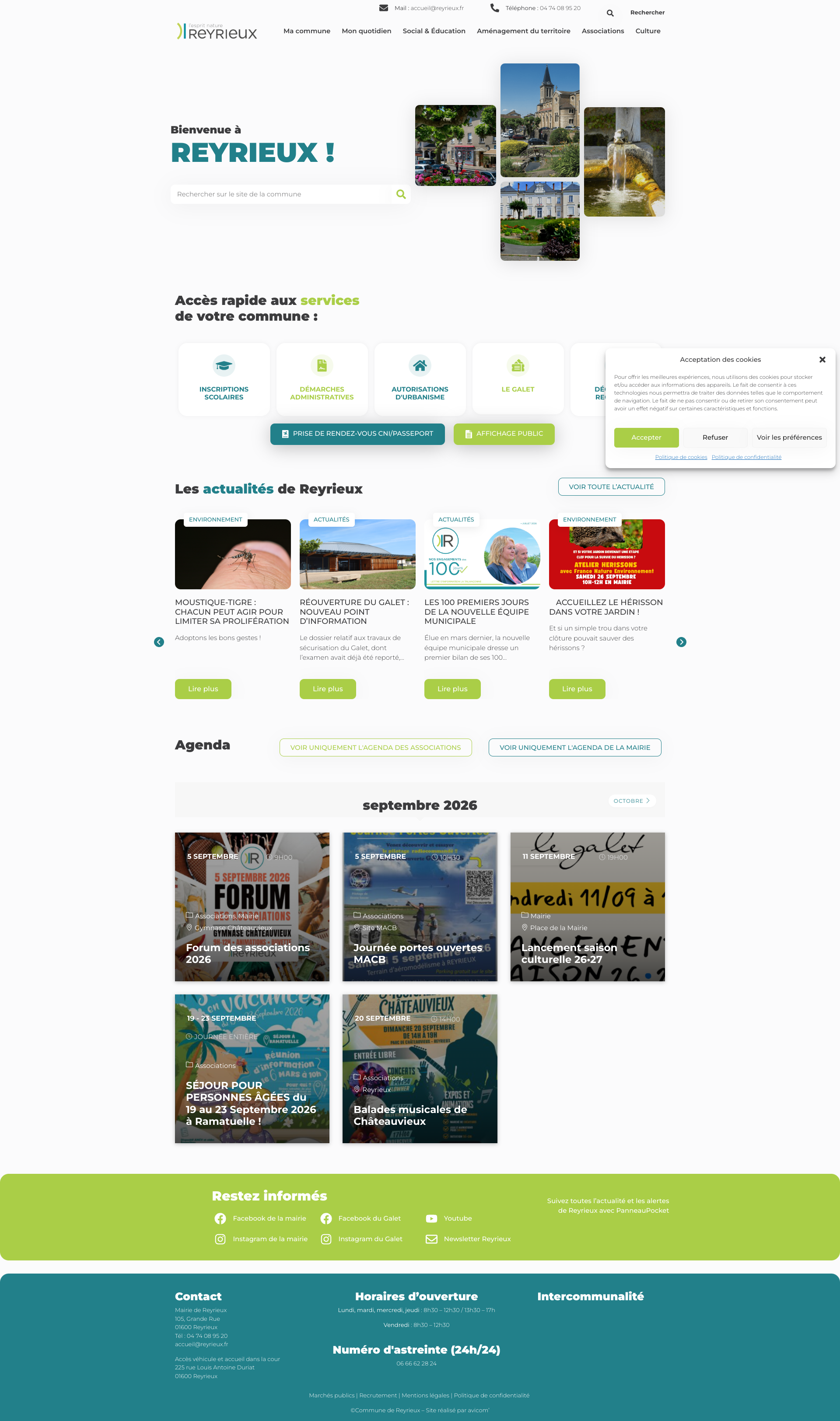 Aperçu du site