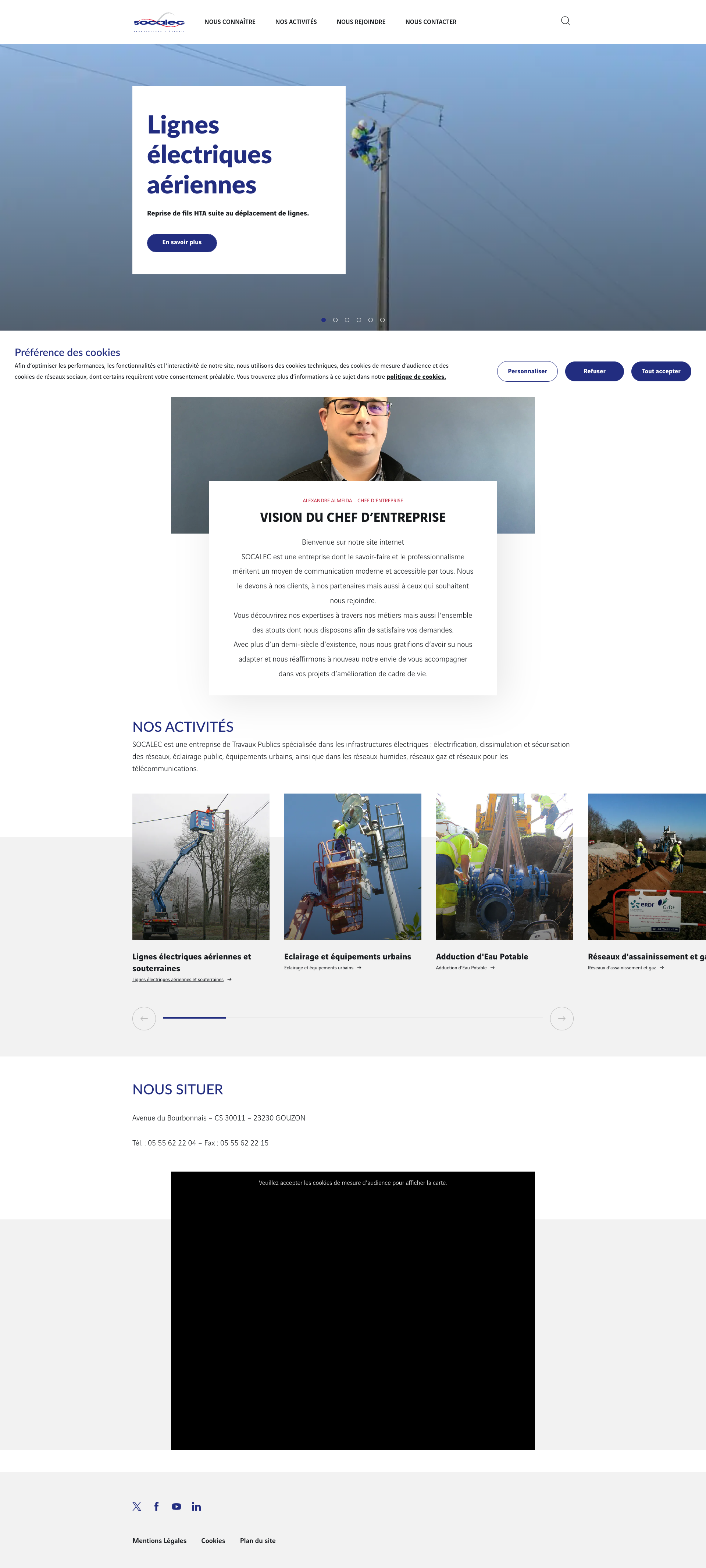 Aperçu du site