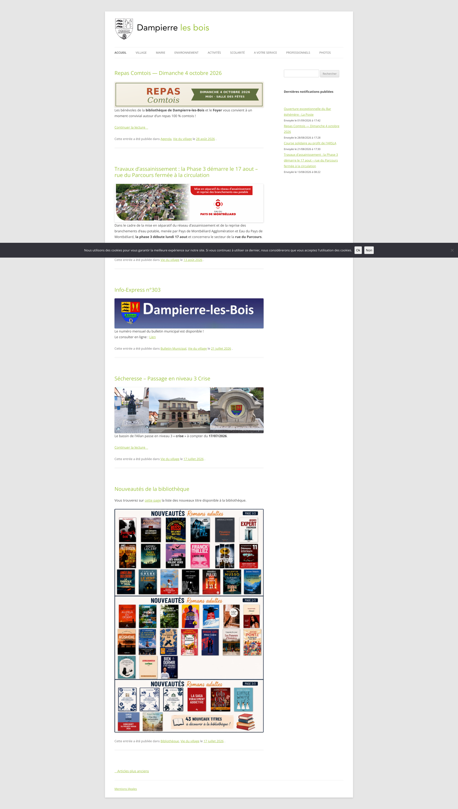 Aperçu du site