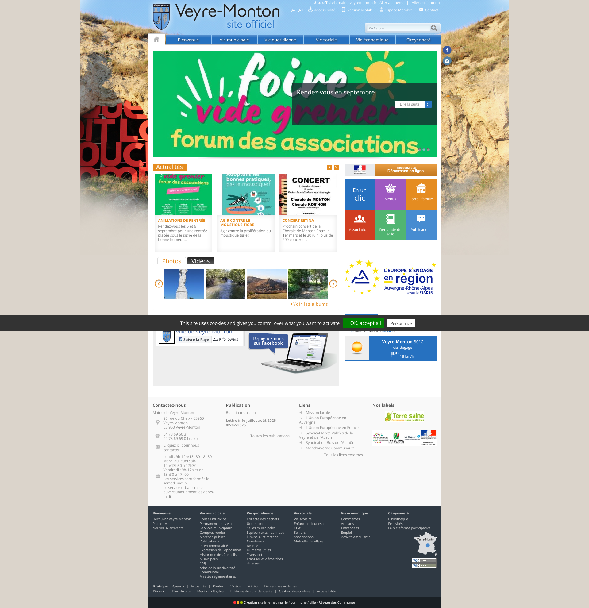 Aperçu du site
